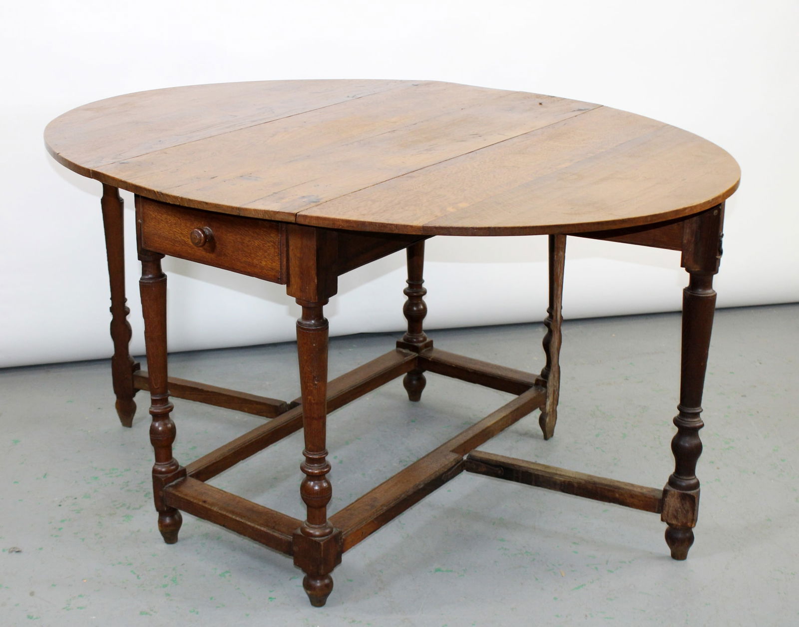 French oak drop leaf table - 2