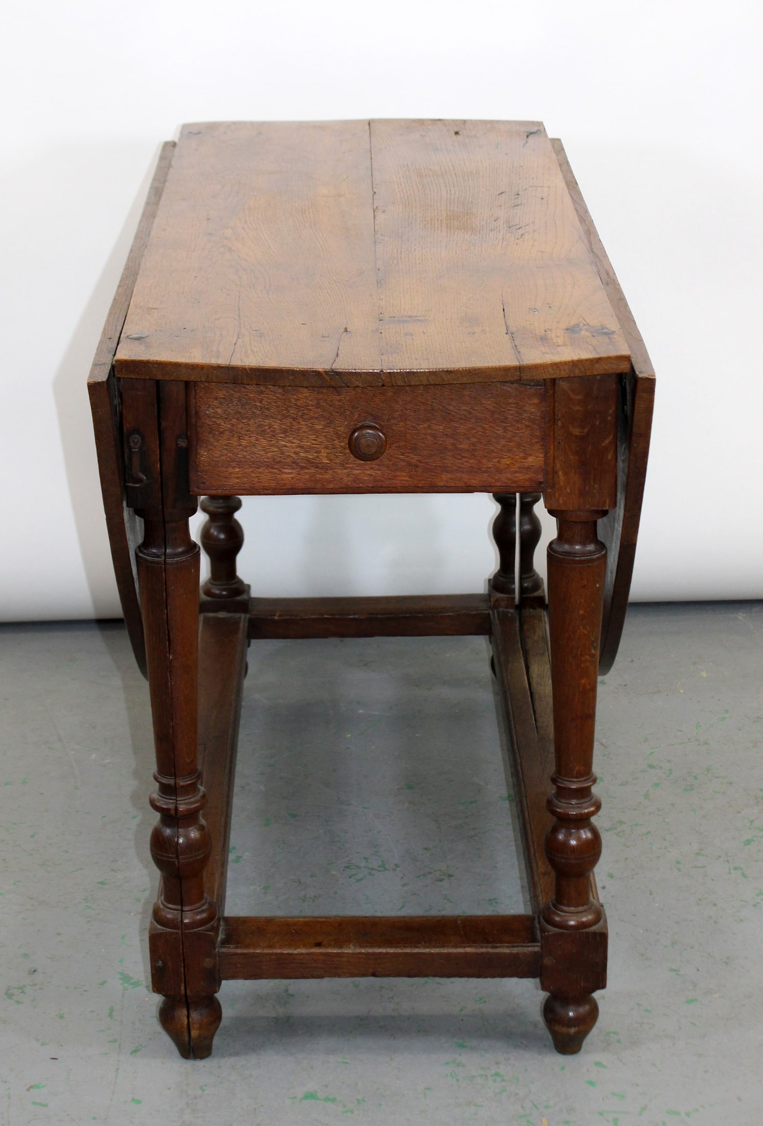 French oak drop leaf table - 3
