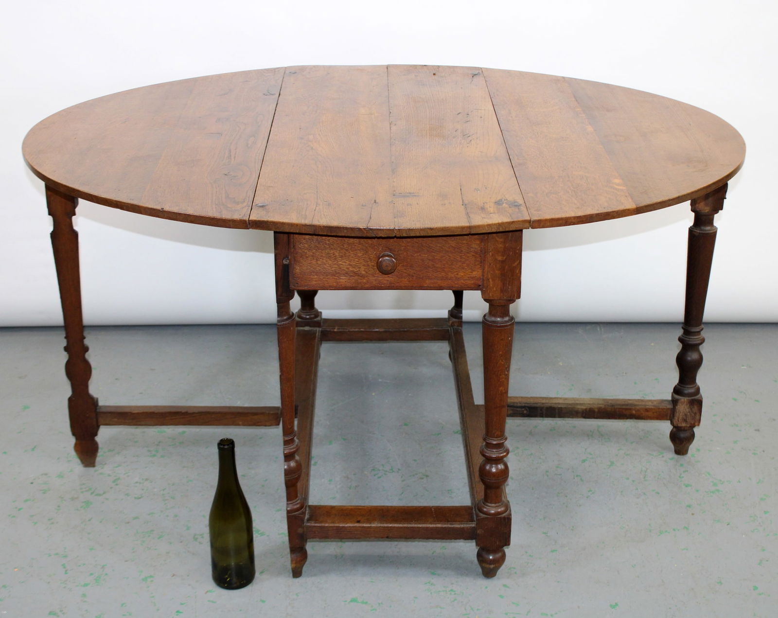 French oak drop leaf table - 5