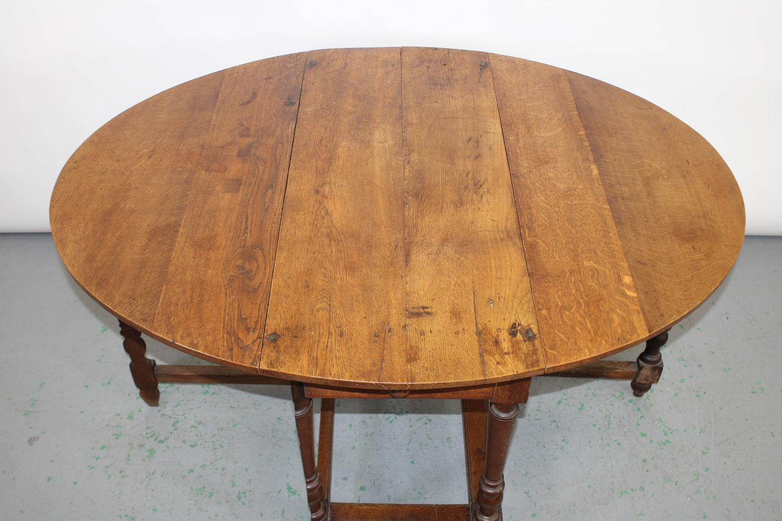 French oak drop leaf table - 6