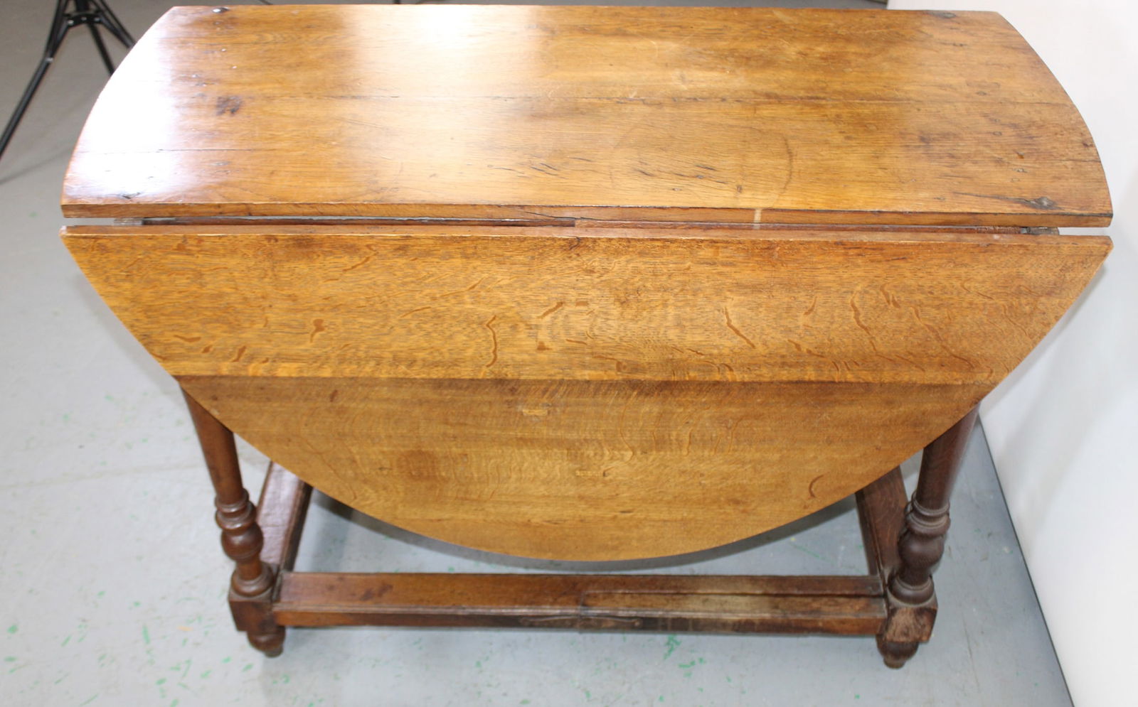 French oak drop leaf table - 9