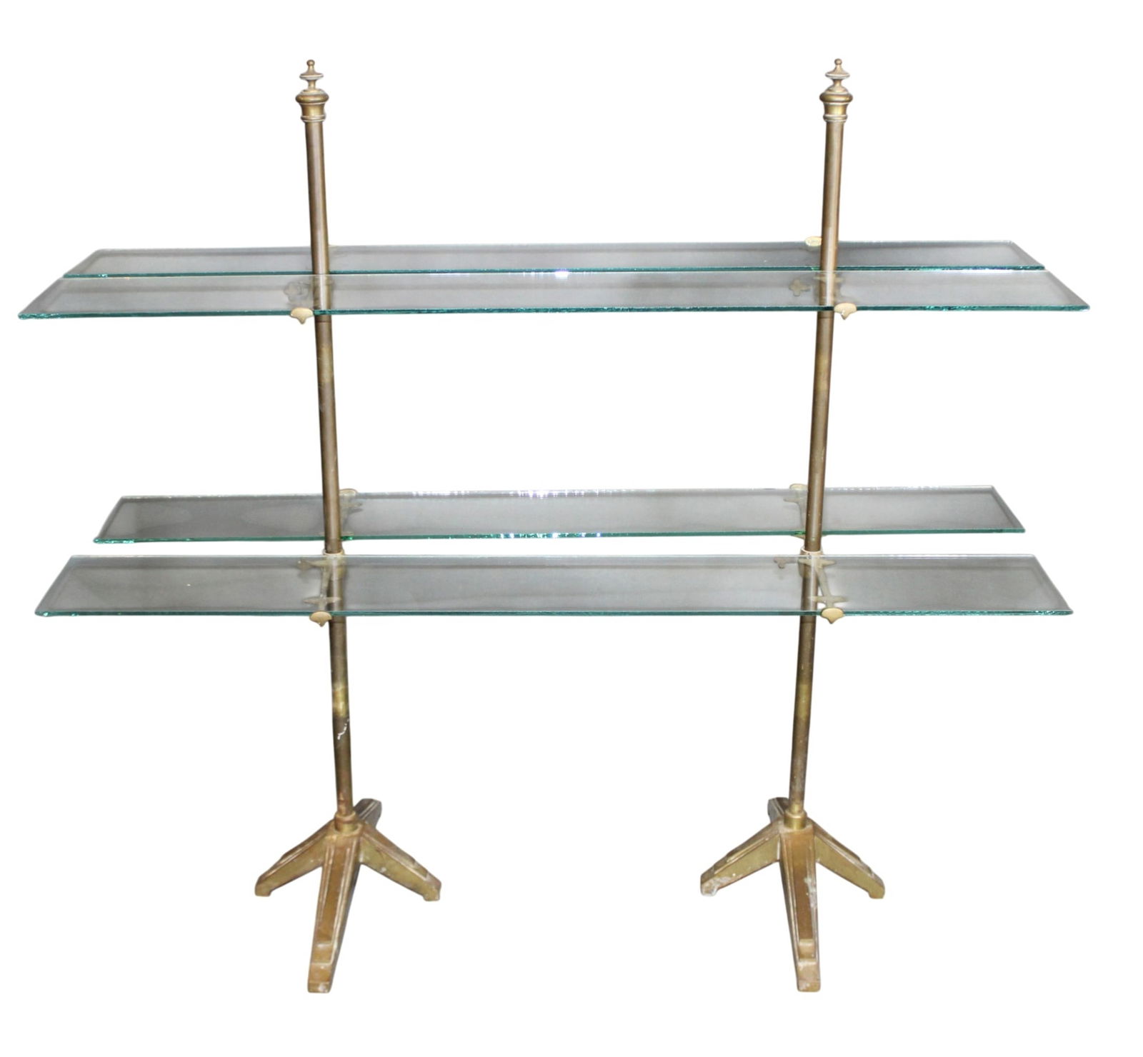 French brass and glass adjustable pastry shelves (1 of 14)