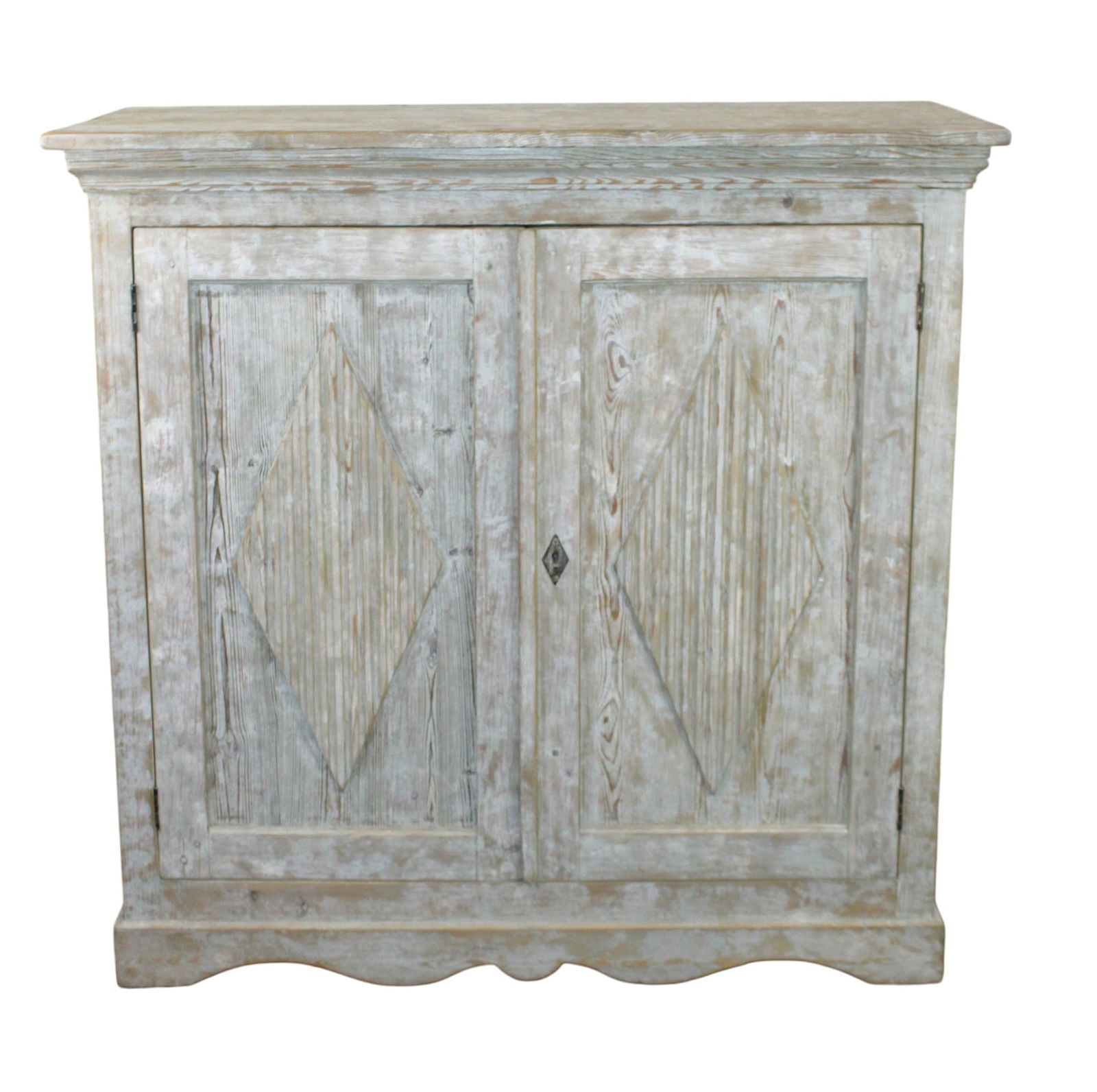 Swedish 2 door buffet bas with reeded doors with raised diamond panels (1 of 8)