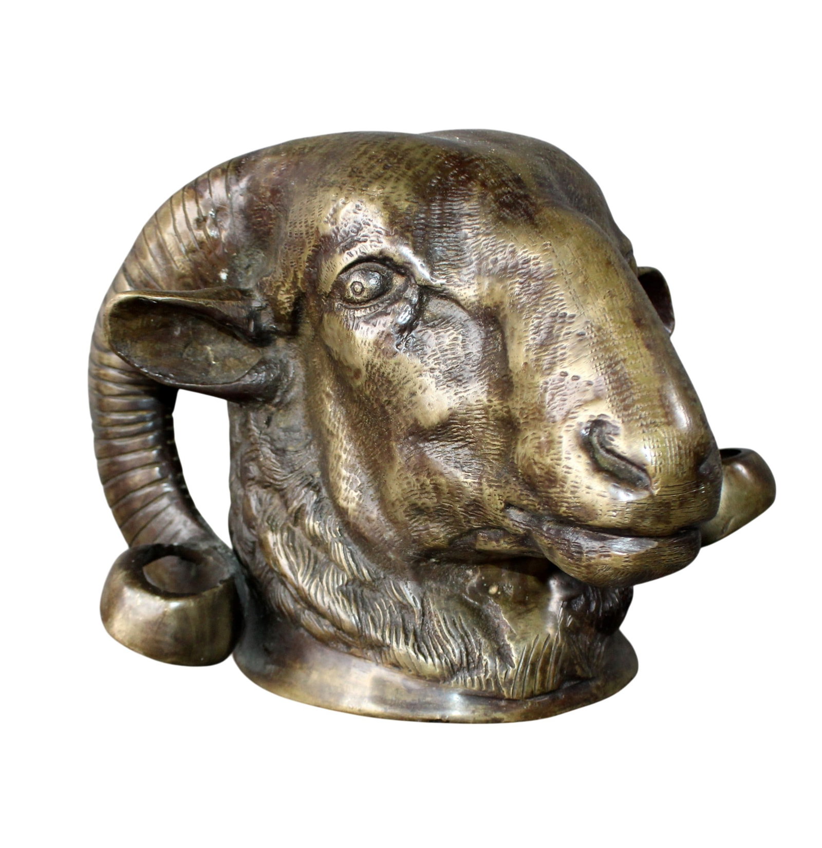 French bronze ram head sculpture (1 of 6)