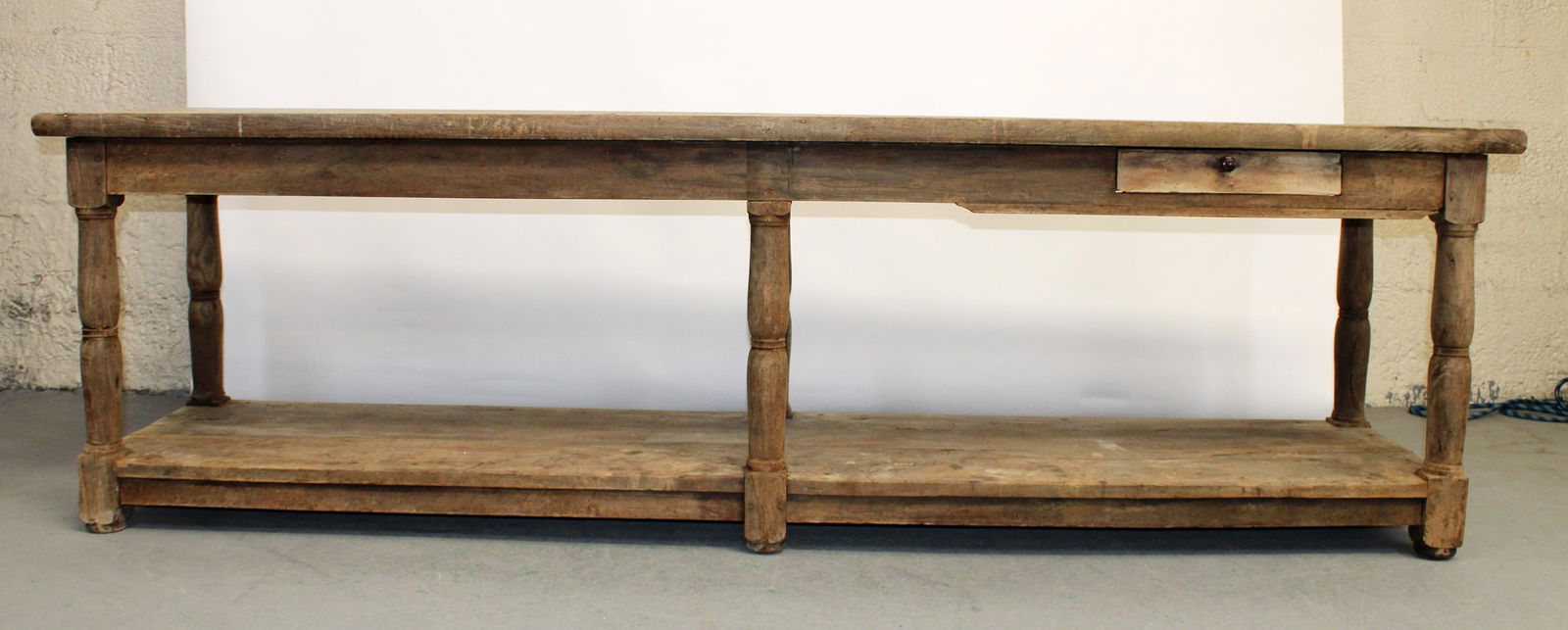 French drapers table in limed walnut - 10