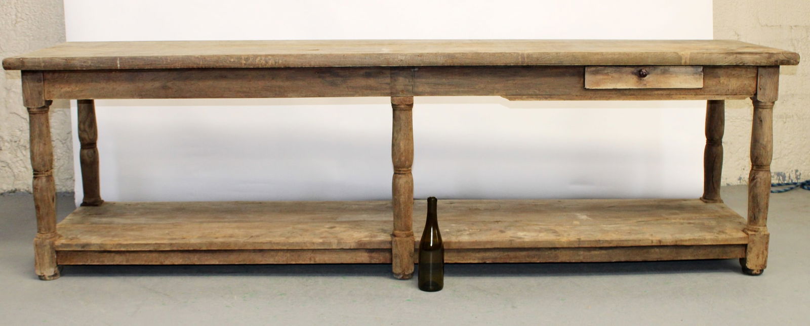 French drapers table in limed walnut - 2