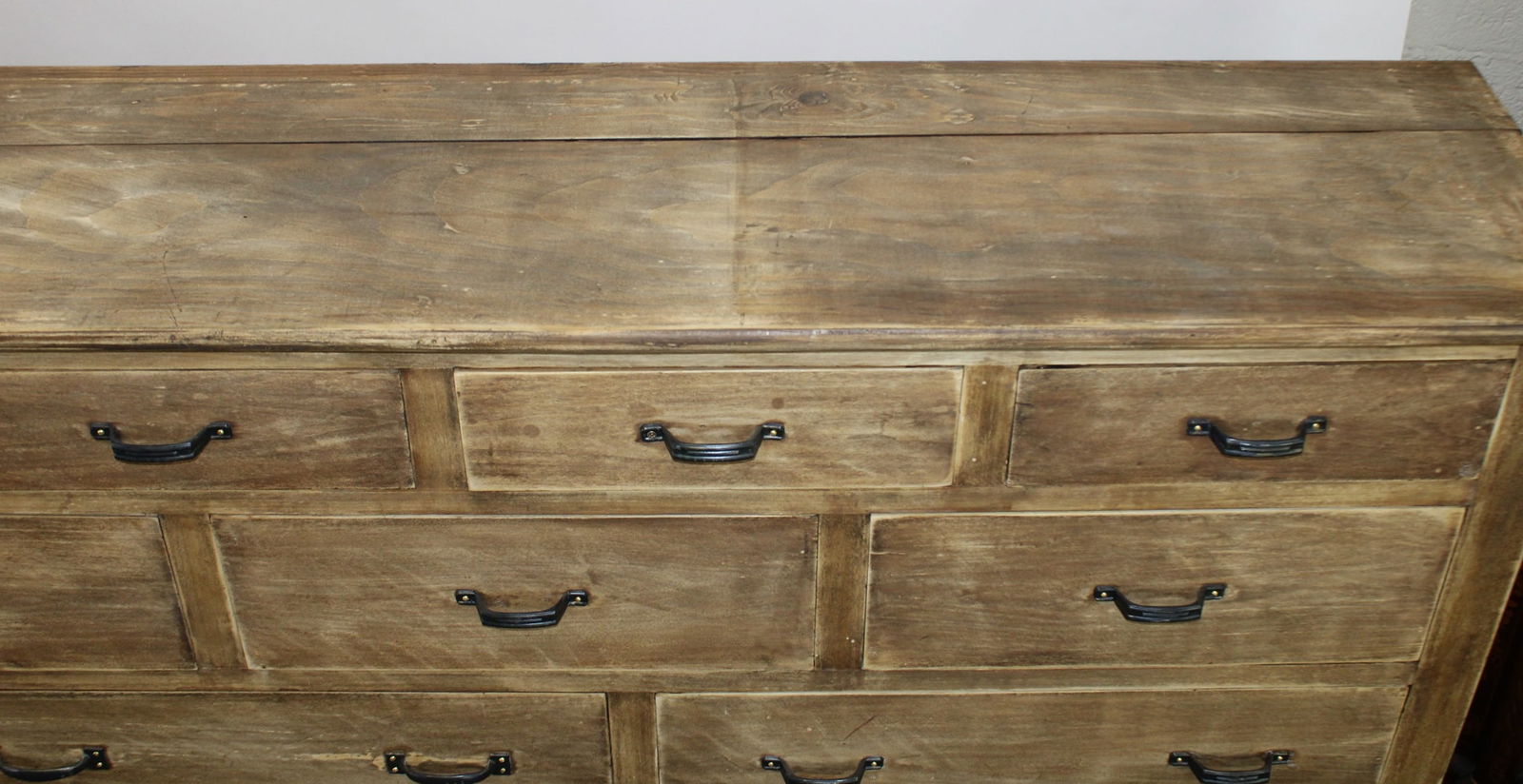 French multi drawer counter in pine - 10