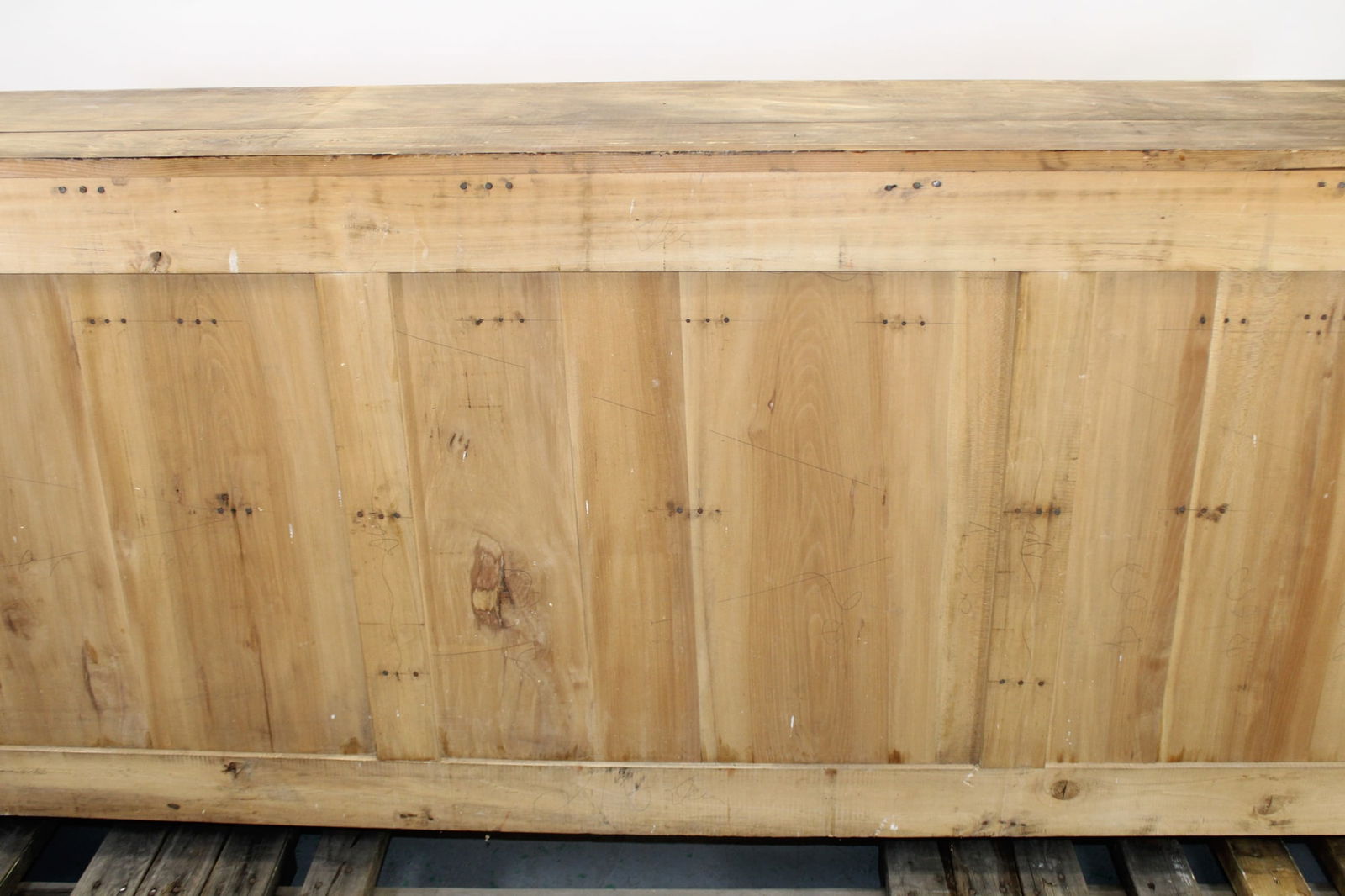 French multi drawer counter in pine - 11