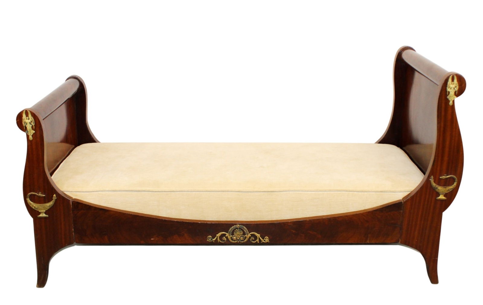 French Empire day bed in mahogany with bronze mounts (1 of 10)