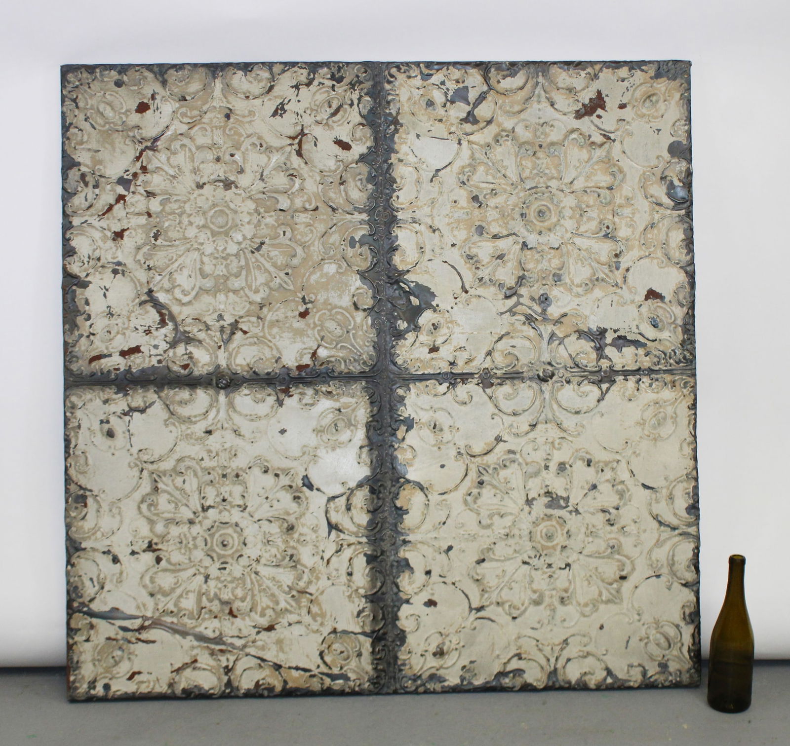 Antique tin ceiling panel wall decor - 2