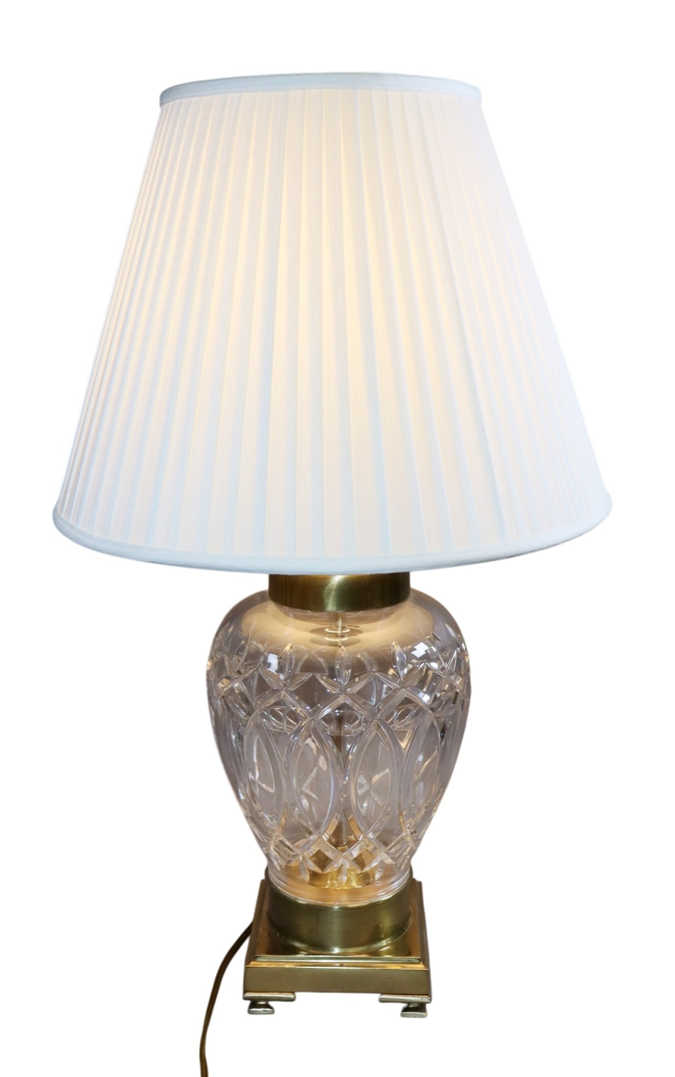 Frederick Cooper crystal and brass table lamp (1 of 8)