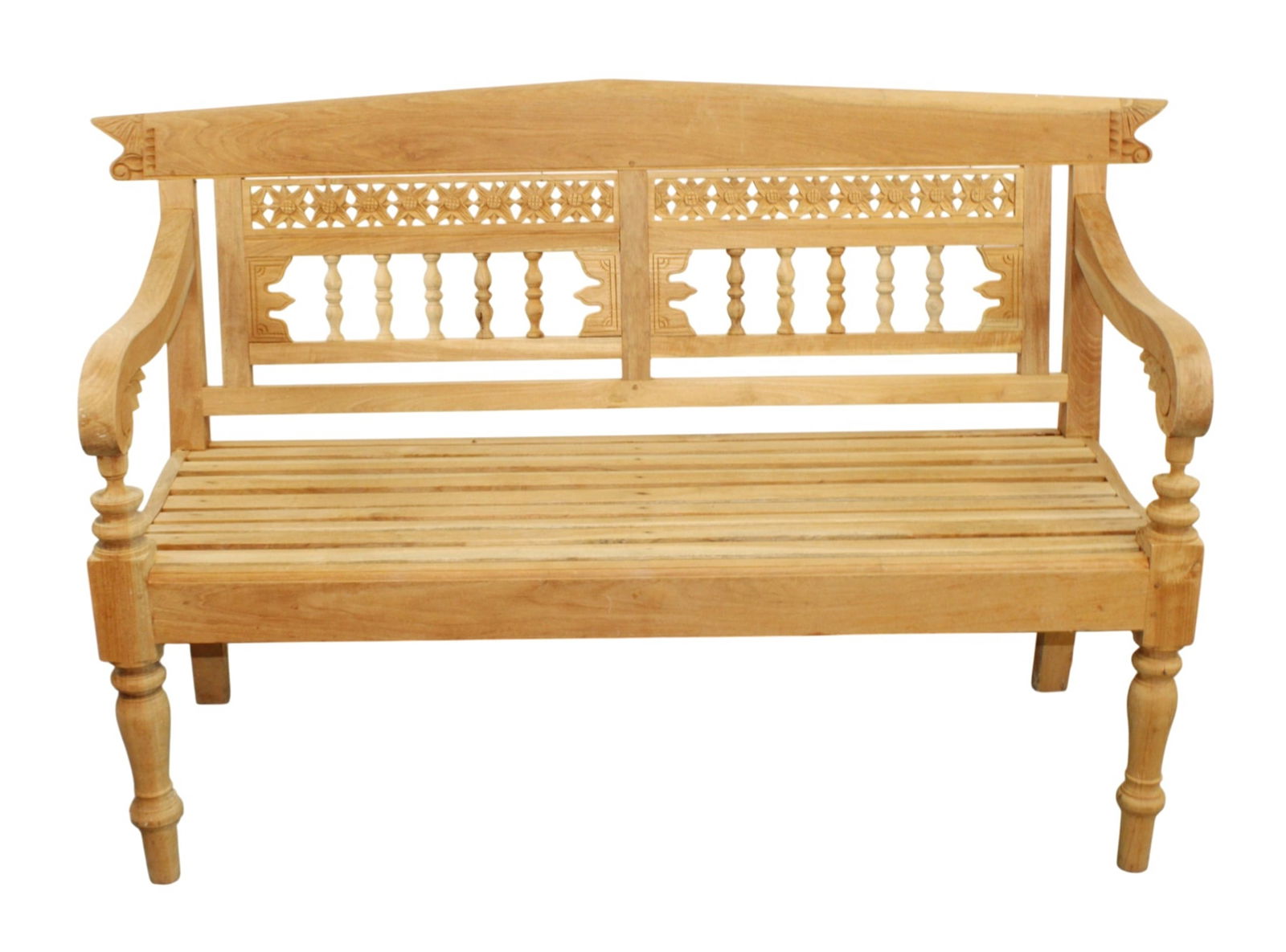 Teak garden bench: Teak garden bench. 36"h x 59"l x 20 1/4"d Seat 17"h