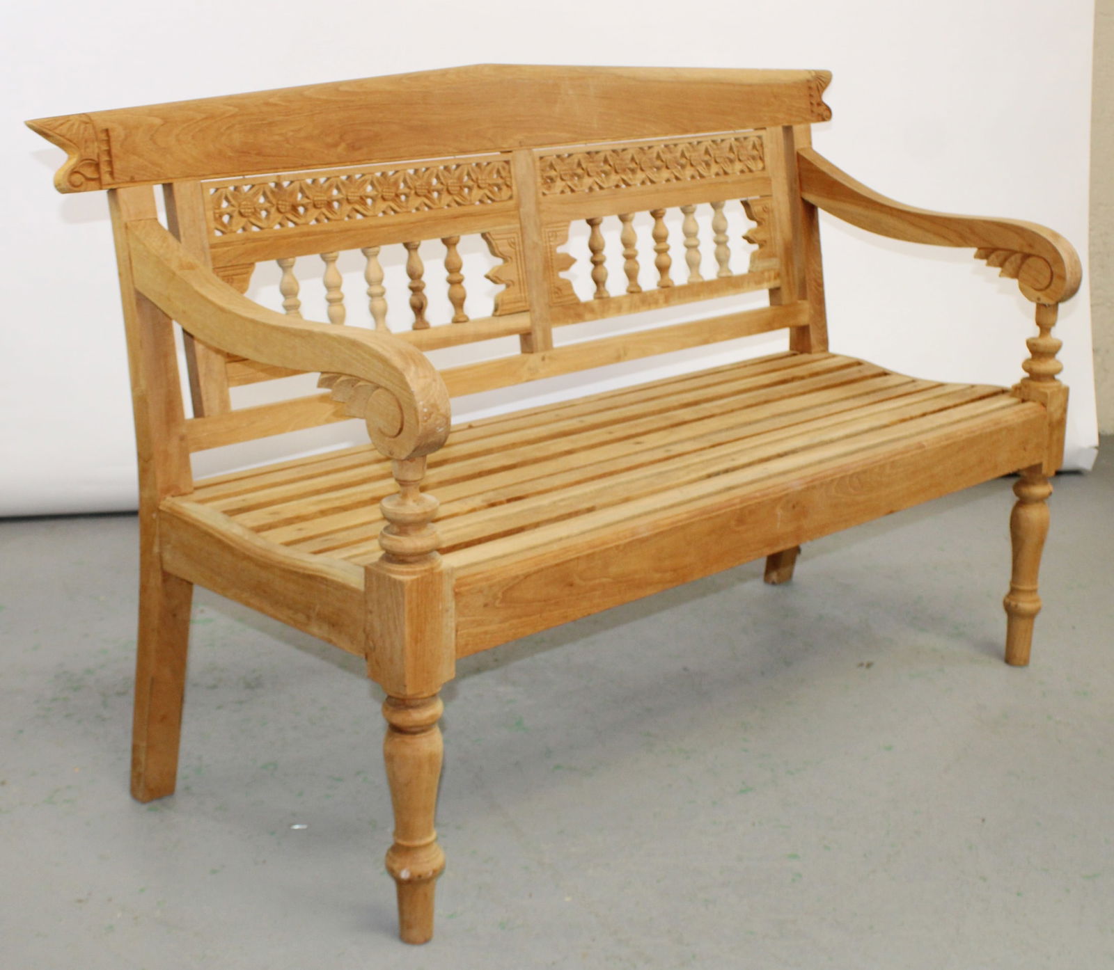 Teak garden bench - 5