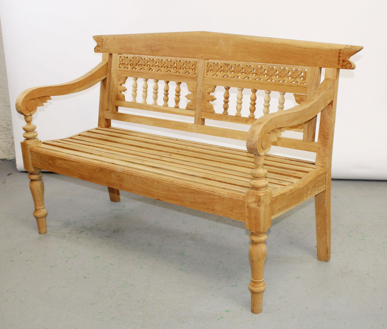Teak garden bench - 6