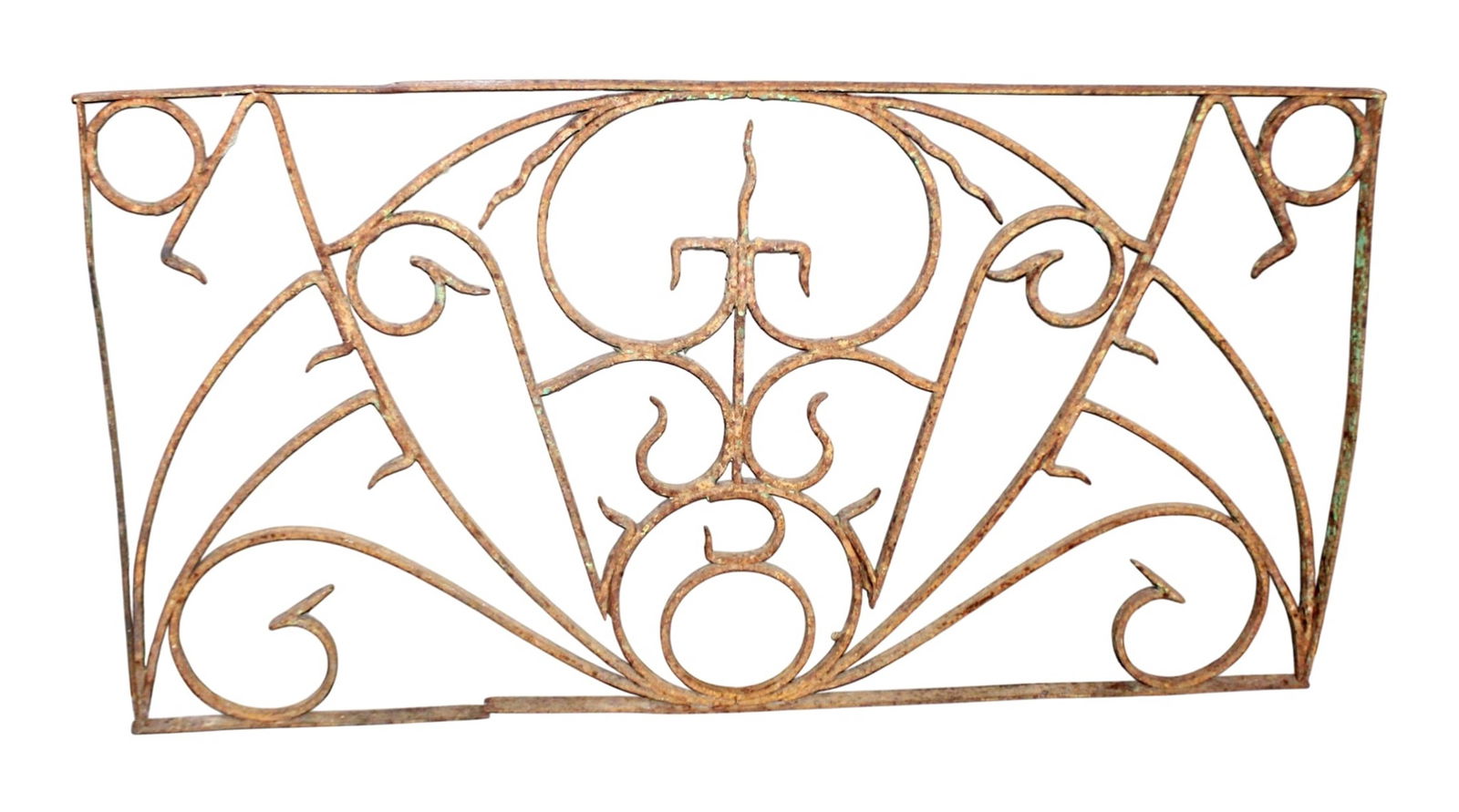 Wrought iron overdoor panel: Wrought iron overdoor panel. 23 5/8"h x 44"w