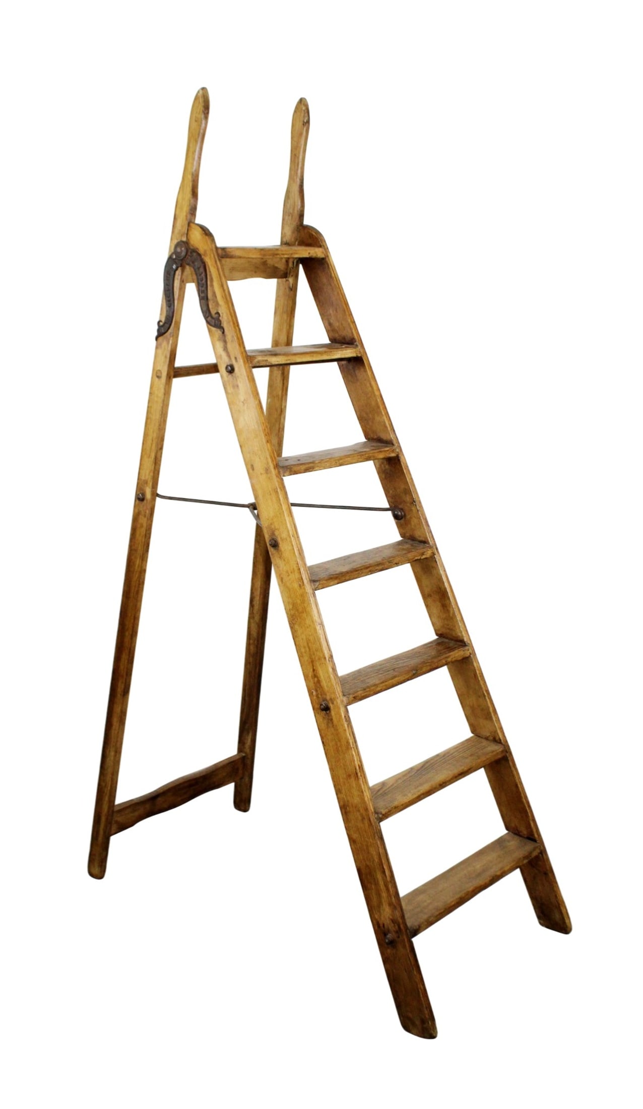 English Simplex folding 7-step ladder in pine (1 of 12)