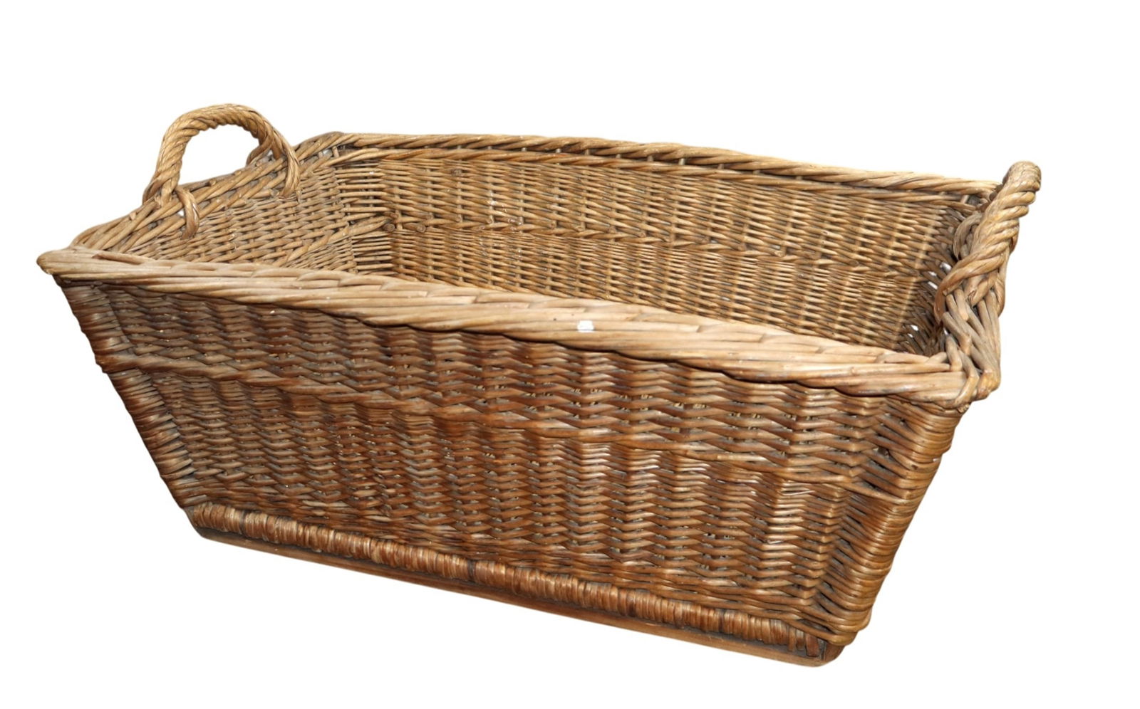 French wicker laundry basket - 2
