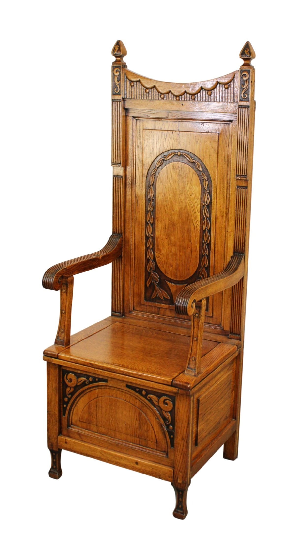 English oak bishop's chair (1 of 9)