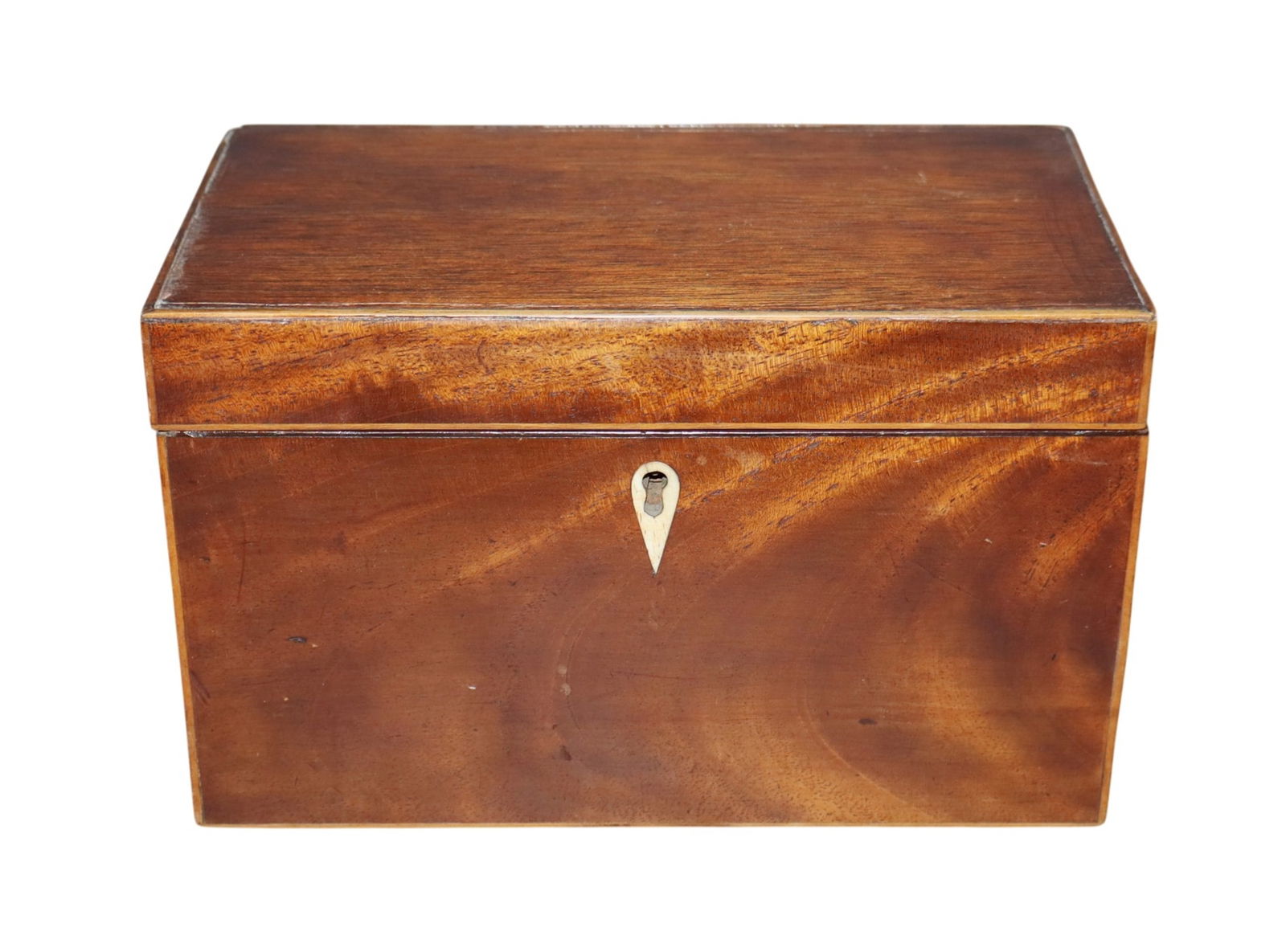 English tea caddy in mahogany (1 of 6)