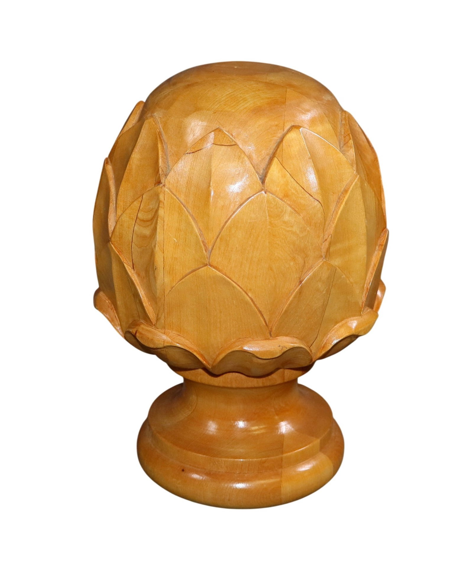 Carved wooden Artichoke finial (1 of 6)