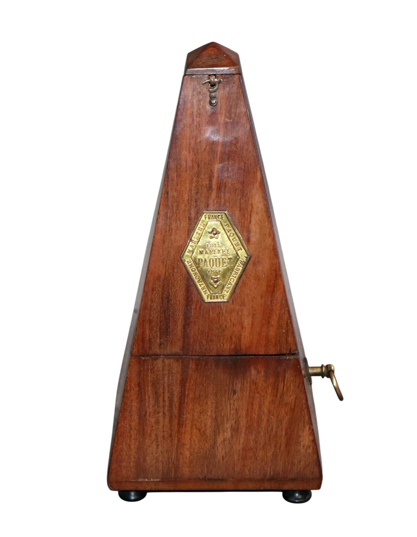 French Maelzel Paquet metronome: French Maelzel Paquet metronome. 9"h x 4 1/4"w x 4 1/4"d. Weight: 1lb