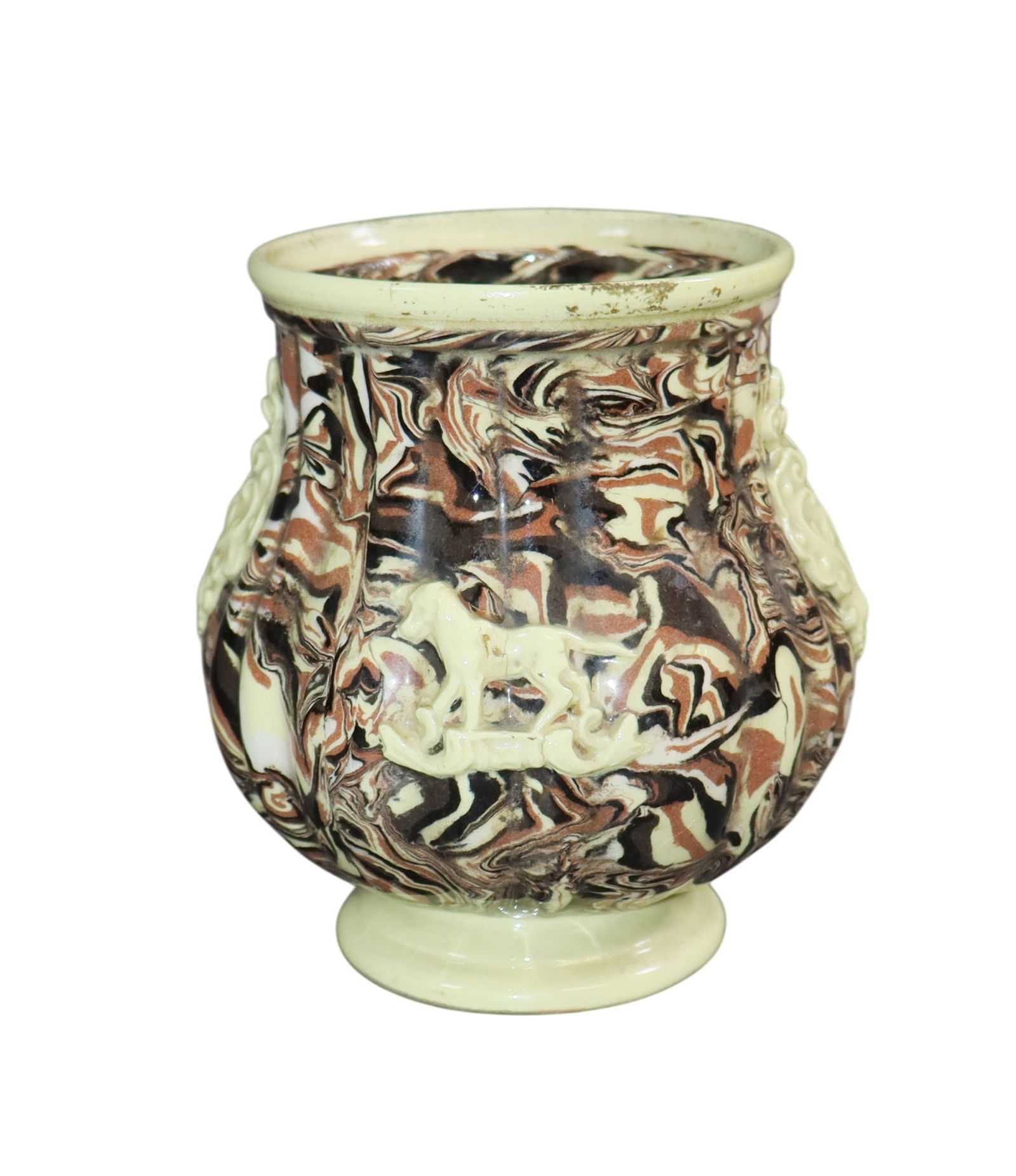 French Joseph Bernard Aptware pot: French Joseph Bernard Aptware pot. 6"h x 5"dia Weight: 1lb