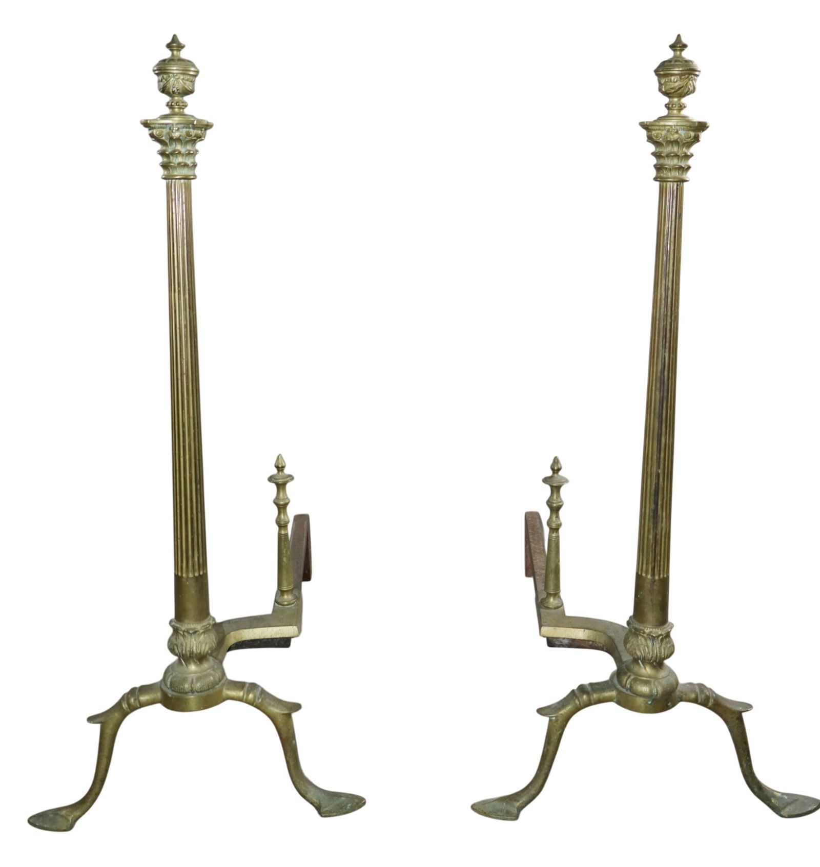 American Federal style brass andirons (1 of 7)