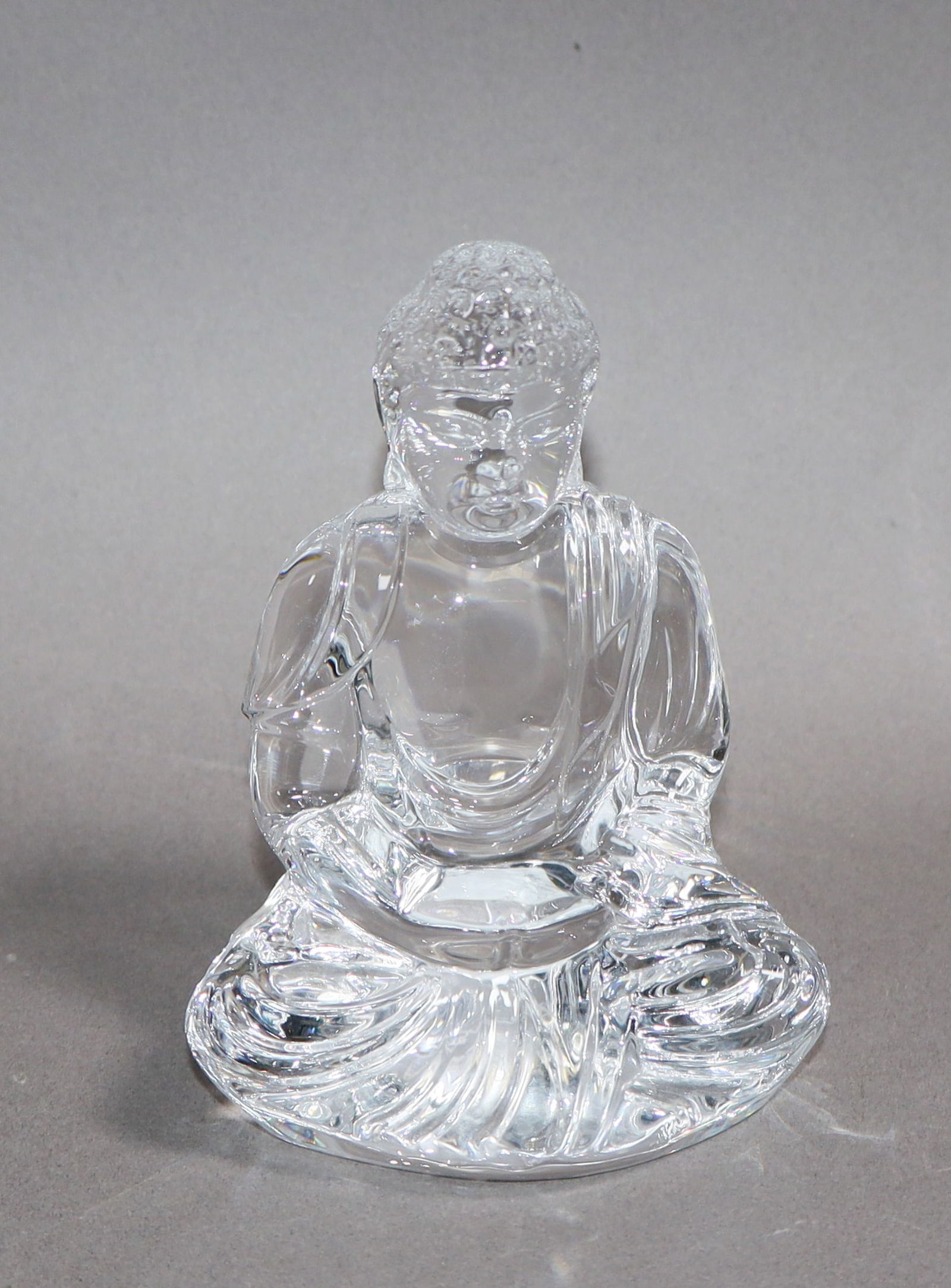 Baccarat crystal Buddha figurine: Baccarat crystal Buddha figurine. 4"h x 2 7/8w x 2 3/8"d Weight:1lb