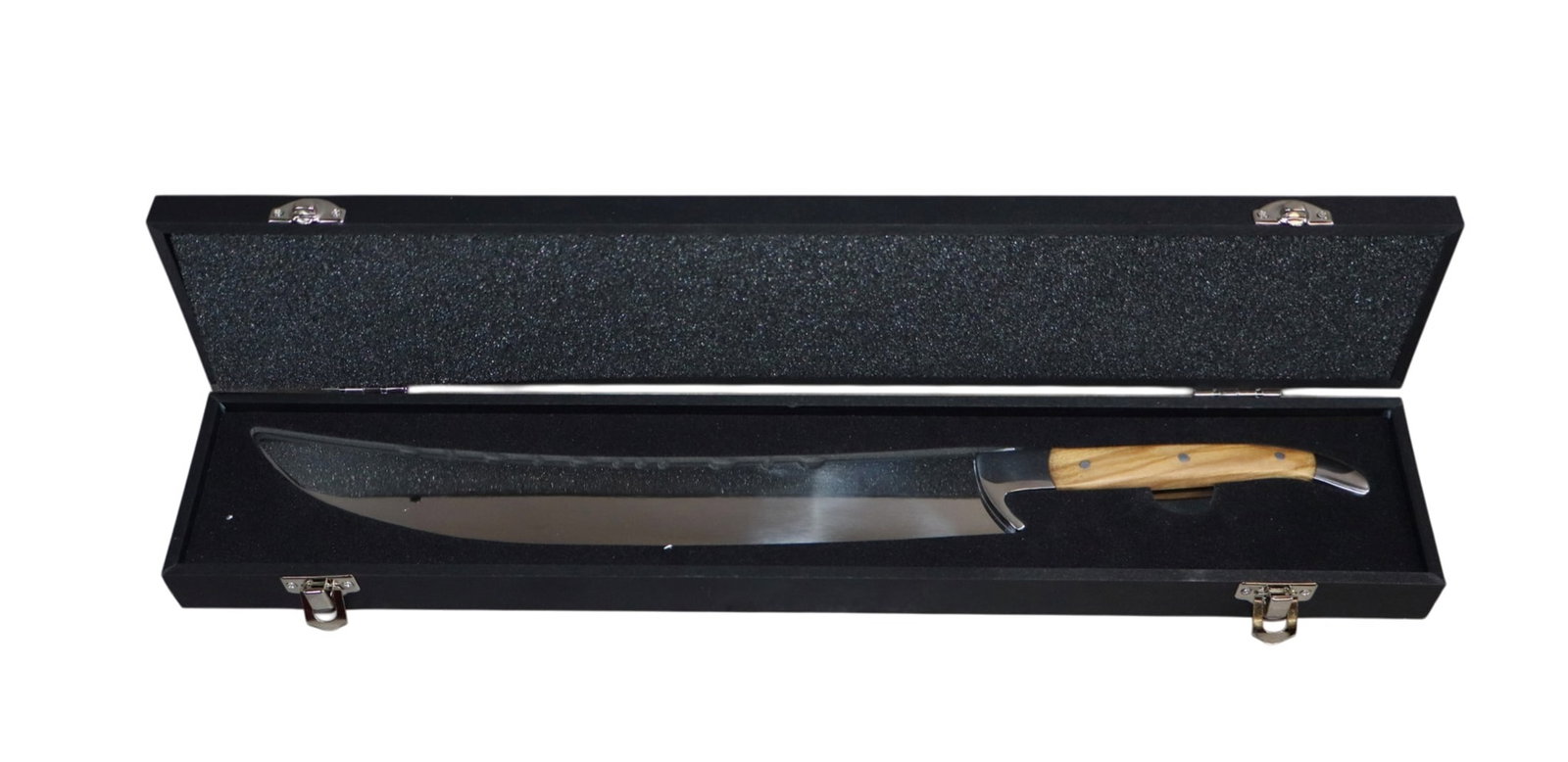 Luvcosy champagne saber in box: Luvcosy champagne saber in box. 1 1/2"h x 17 1/2"w x 3 1/8"d Kinfe: 16 1/4"l. Weight: 1.5lbs