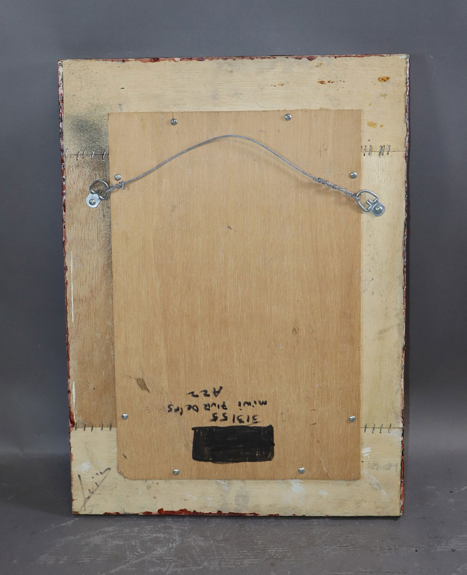 Reclaimed ceiling tin framed mirror - 6