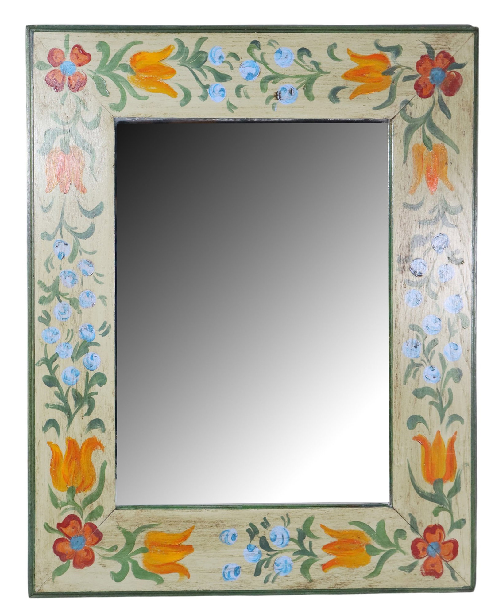 French Alsatian painted mirror (1 of 5)