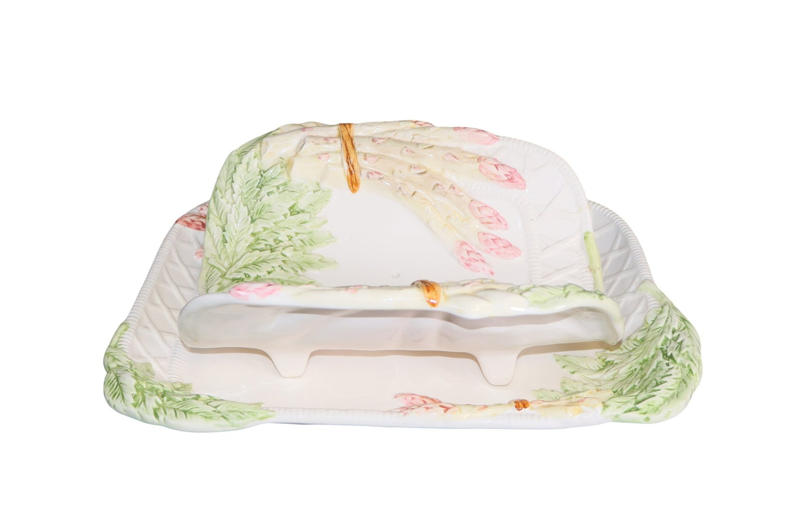 French faience 2 piece asparagus serving platter (1 of 6)