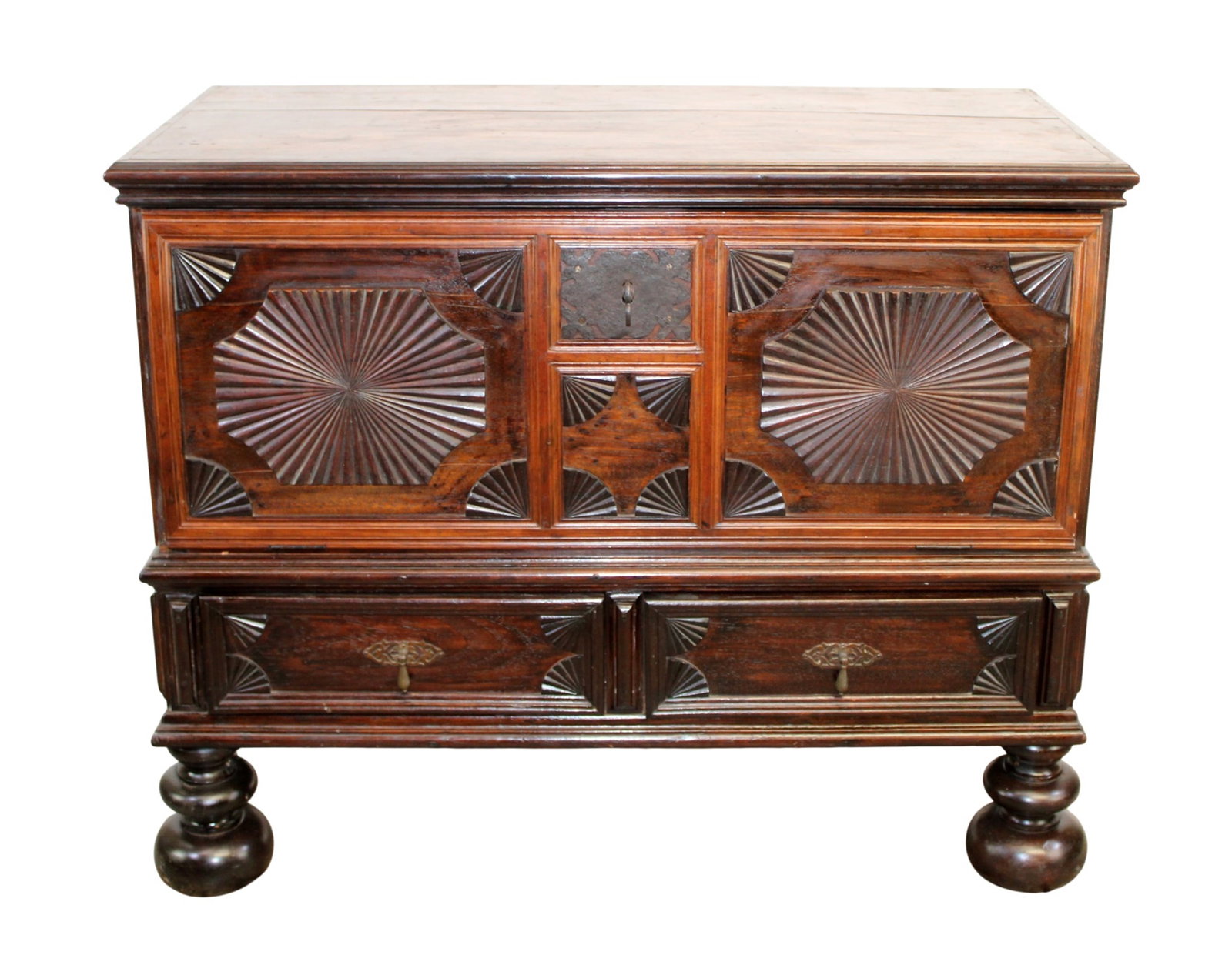 Portuguese vargueno trunk on bun feet (1 of 10)