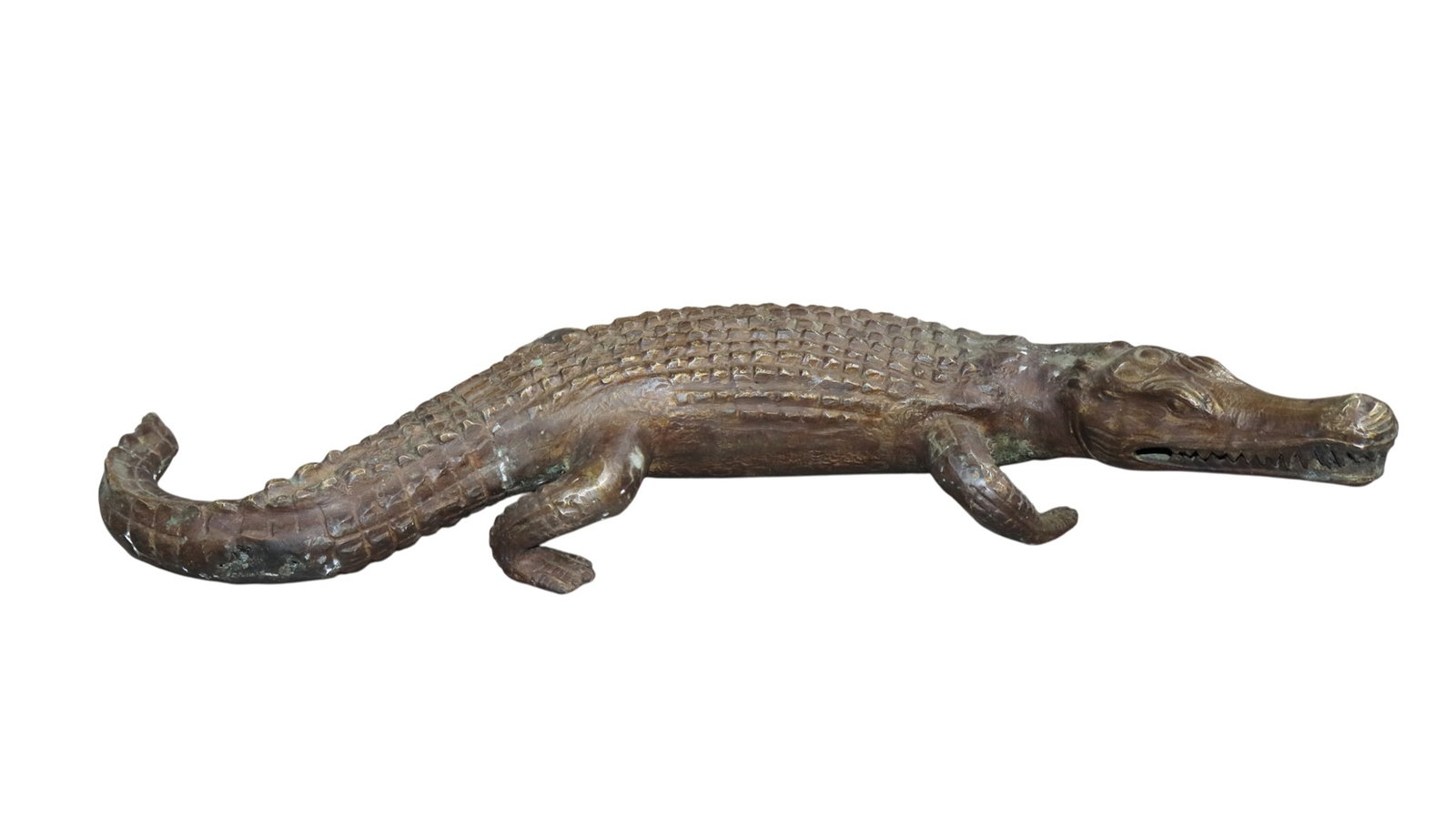 Bronze crocodile statue (1 of 10)