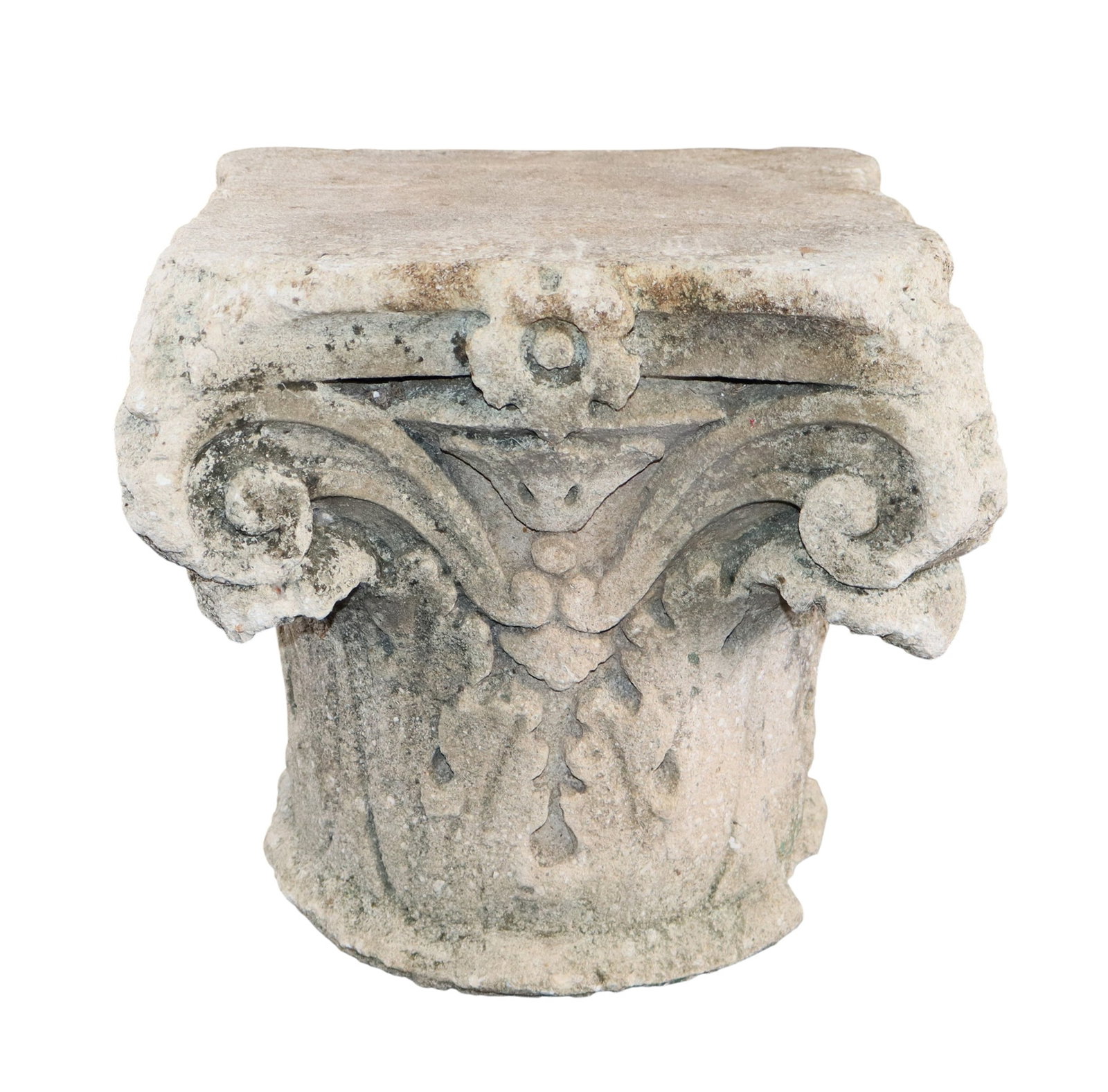 French cut garden stone capital fragment (1 of 6)