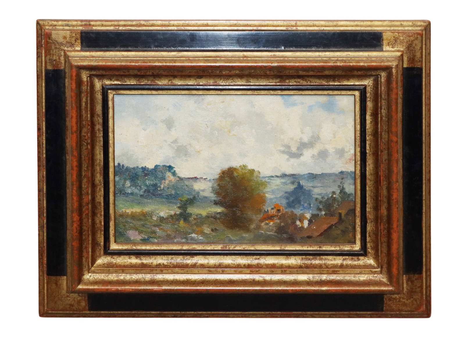 French oil on board painting landscape (1 of 8)