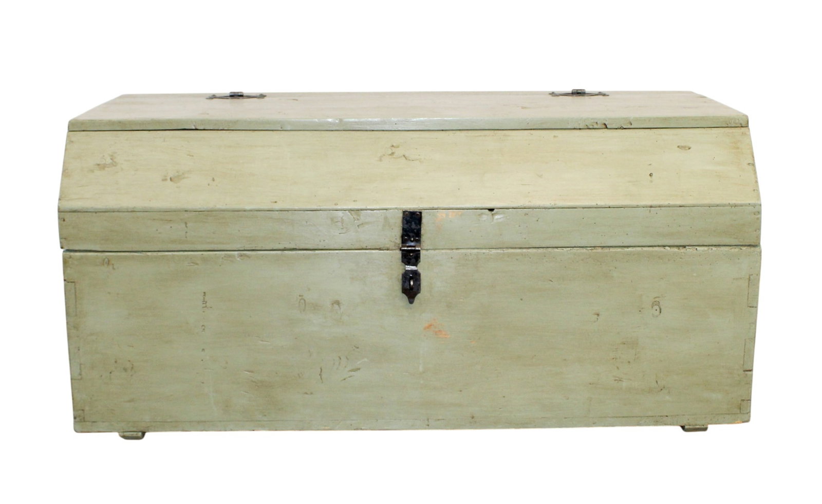 French painted trunk with iron handles (1 of 7)