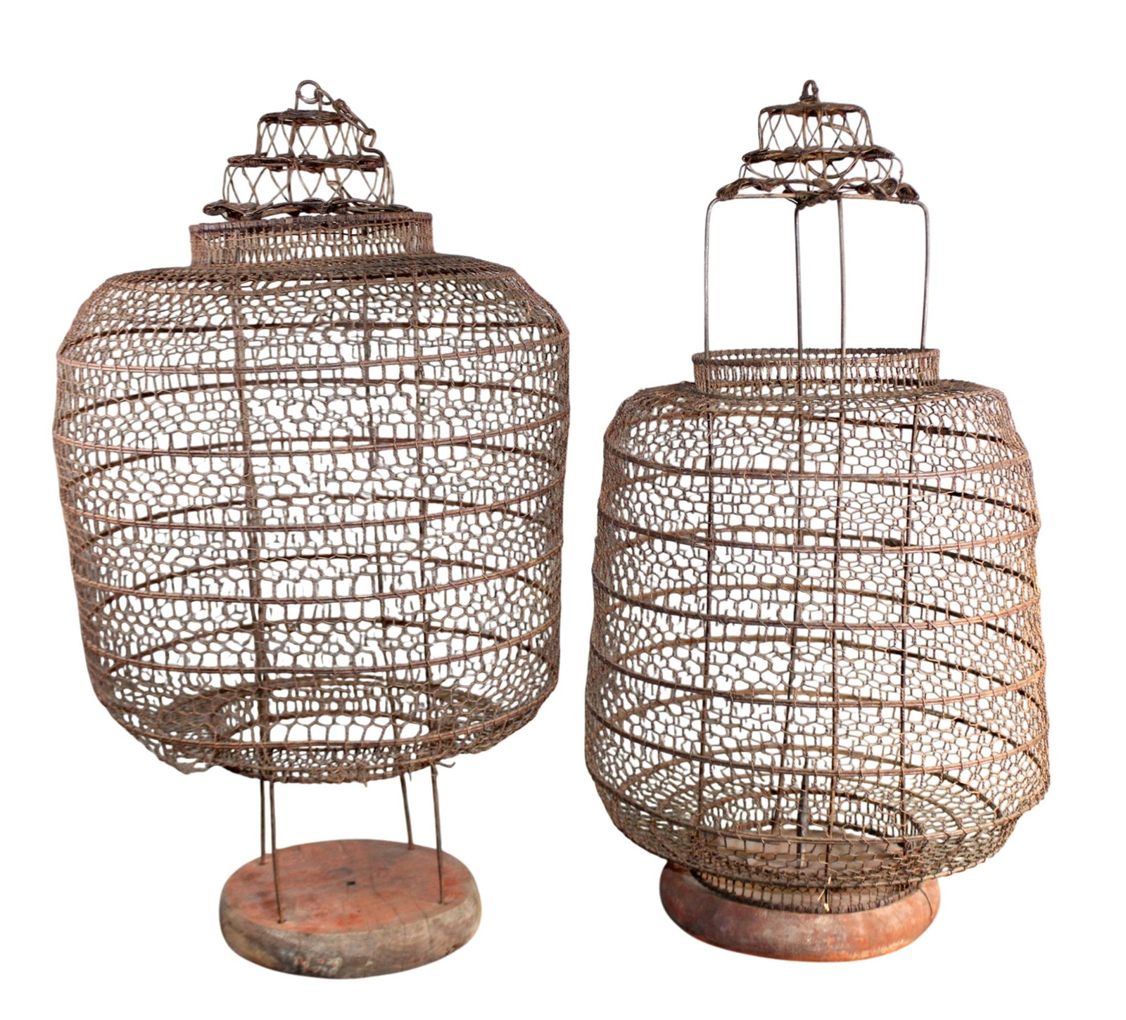 Pair of Chinese wirework Heibe lanterns (1 of 9)