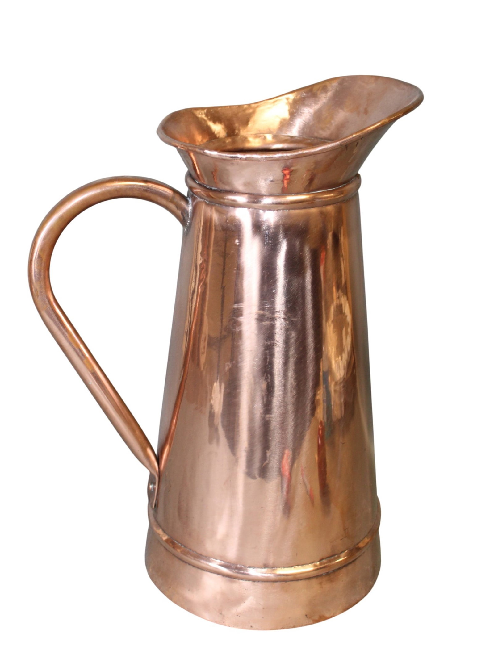 French polished copper tall pitcher with handle (1 of 9)