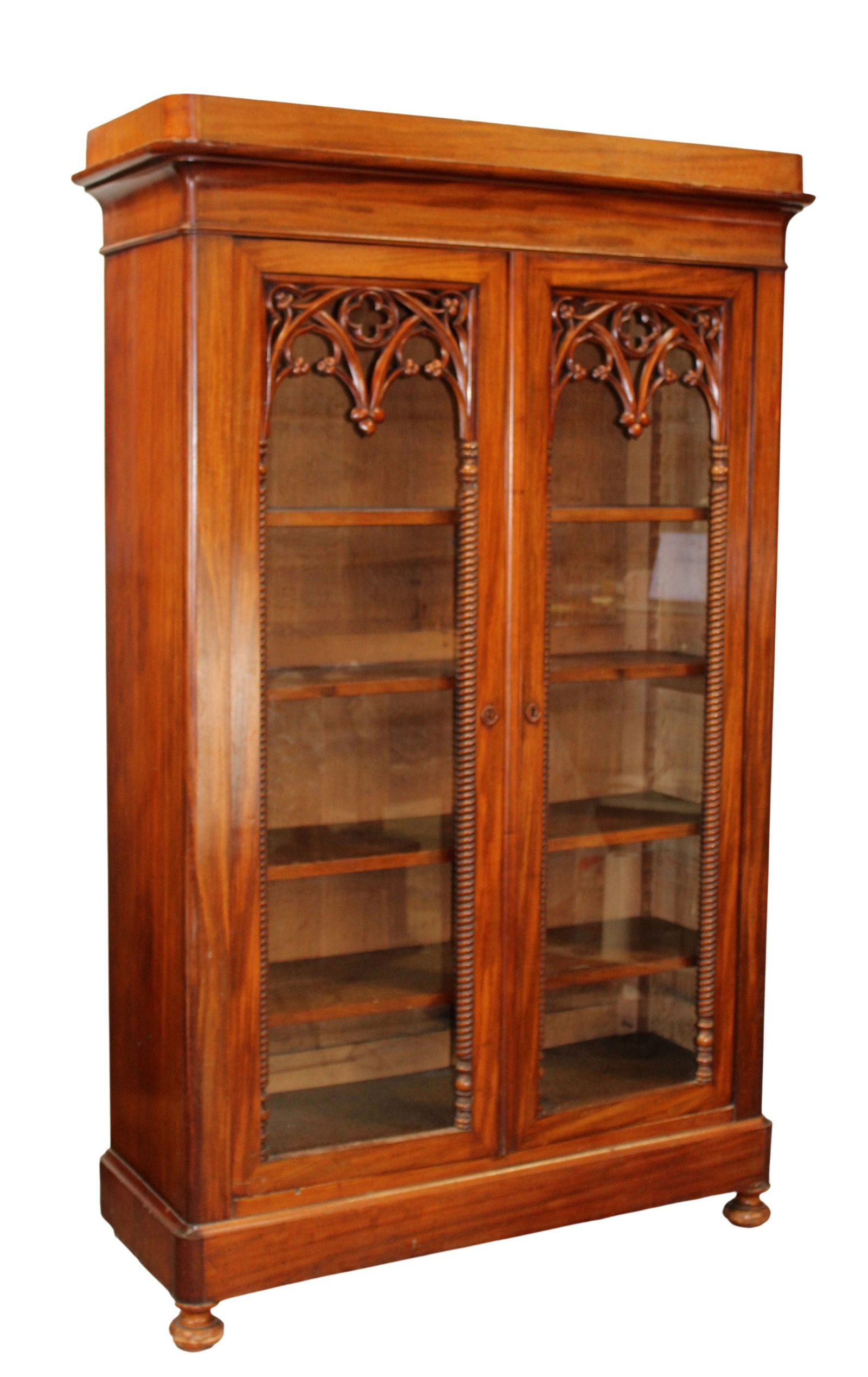 French Louis Philippe 2 door bookcase in mahogany (1 of 10)