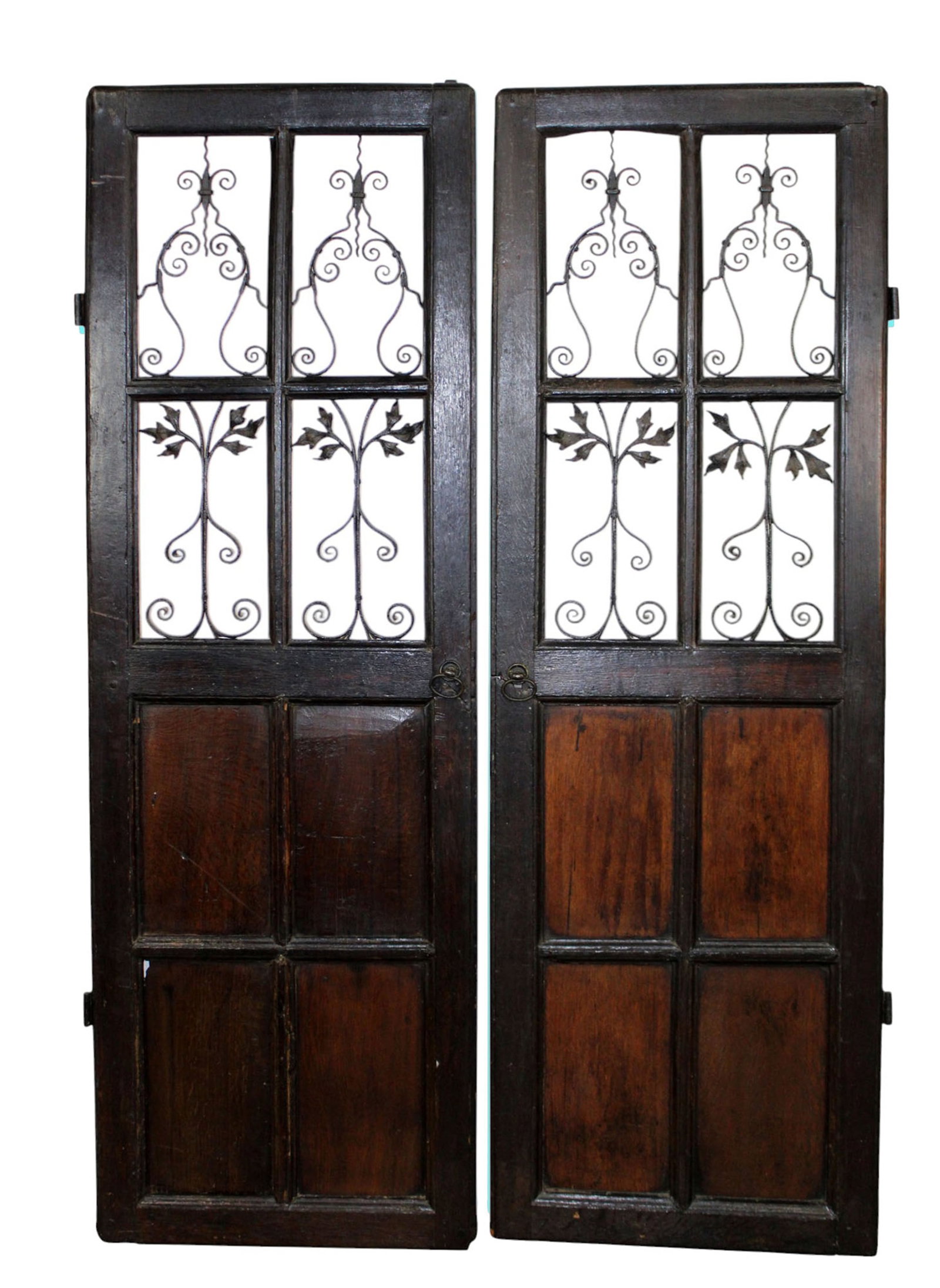 Pair of French oak and wrought iron doors (1 of 9)