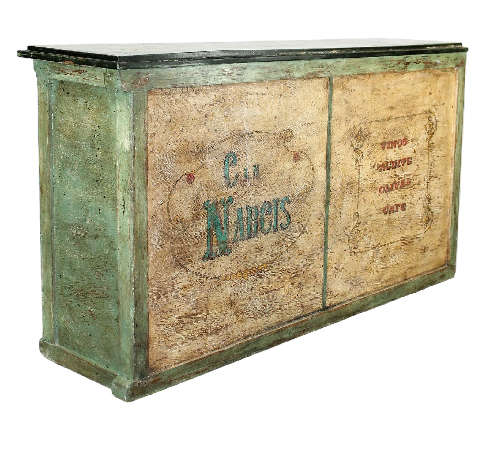 Brasserie wine bar counter from Barcelona in pine with painted finish (1 of 9)