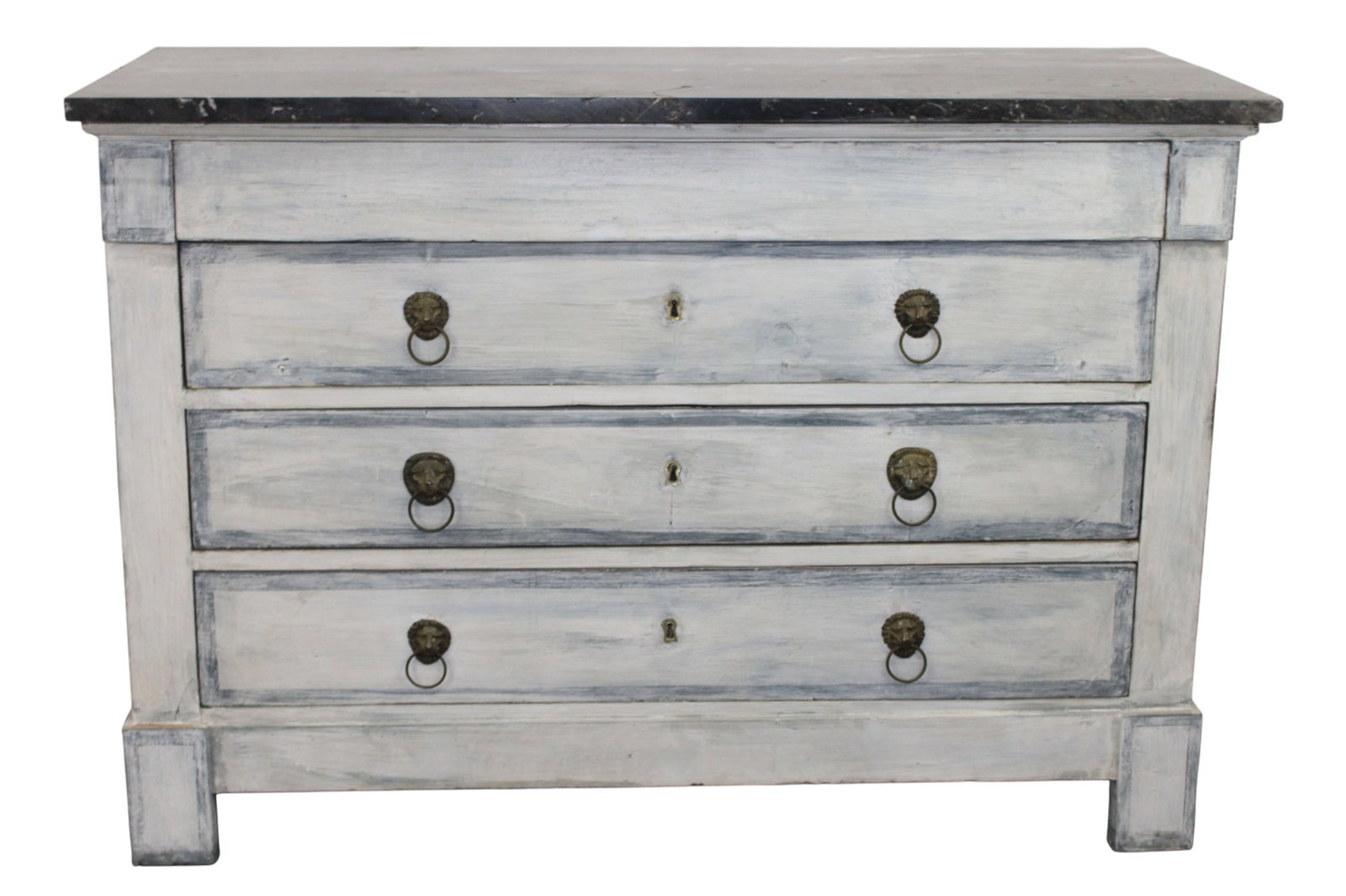 French Empire style commode with black marble top (1 of 10)