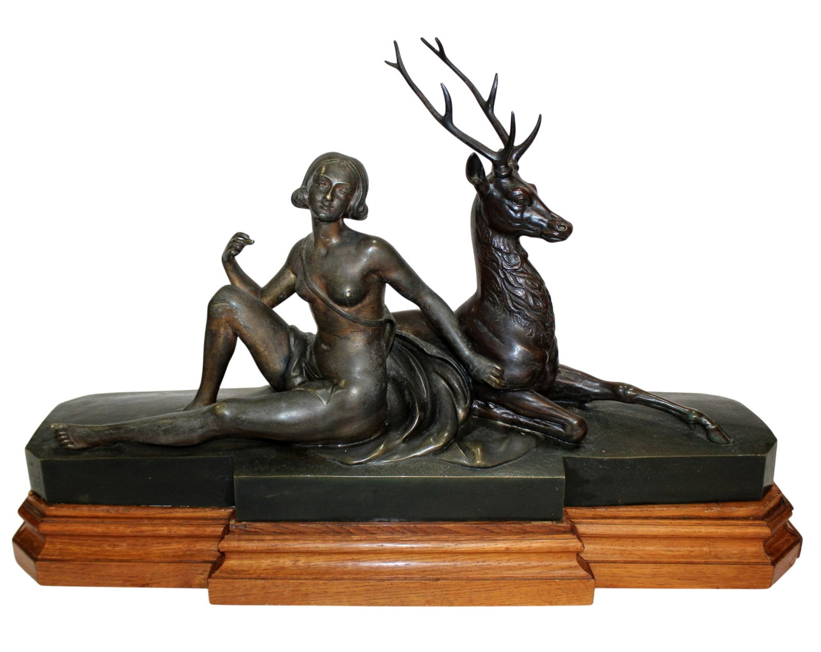 Jean-Pierre Morante (French, XX) sculpture of Diana (1 of 10)