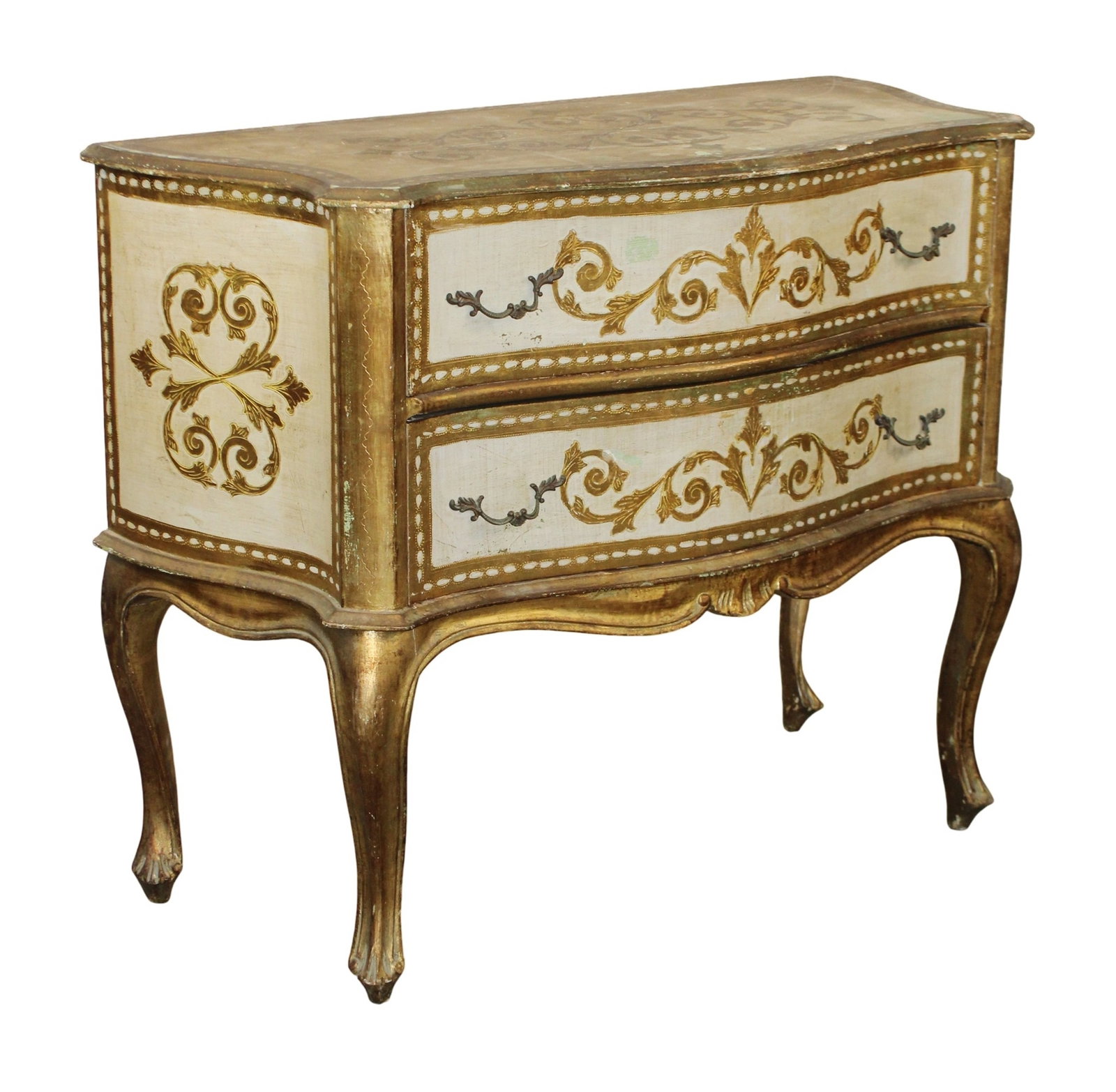 Italian Florentine 2 drawer chest. (1 of 11)