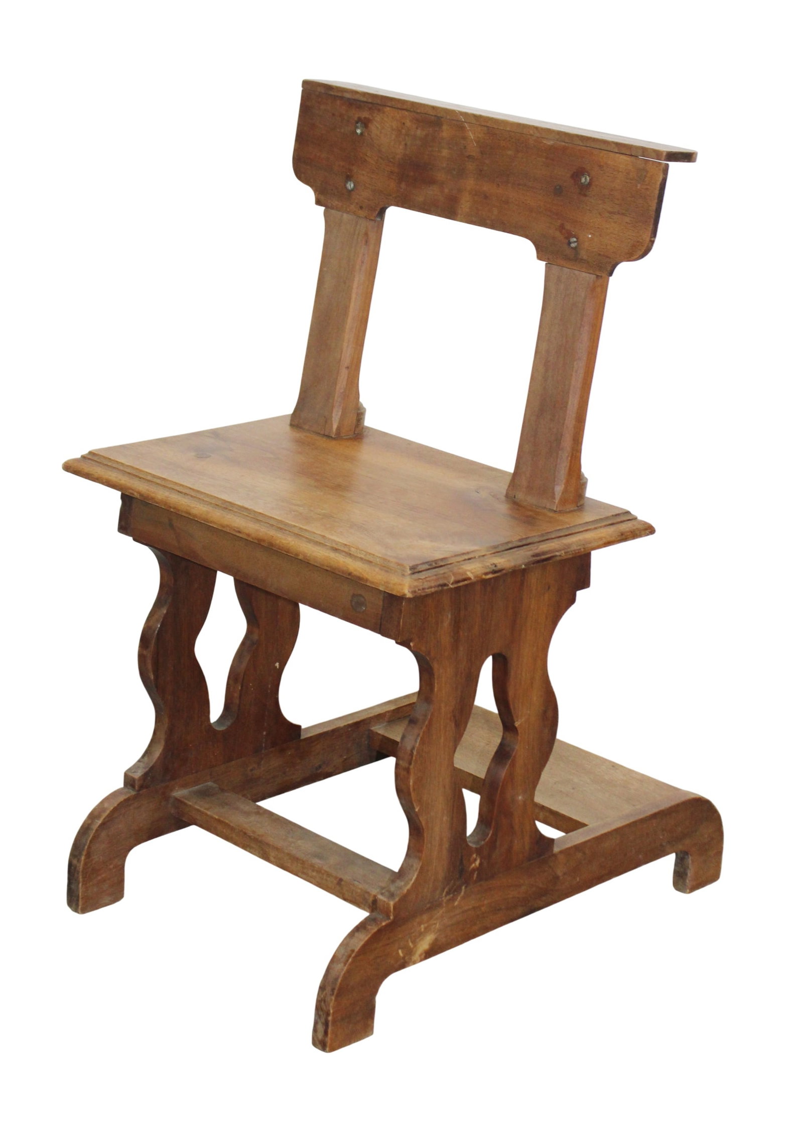 French Provincial prayer chair in walnut (1 of 6)