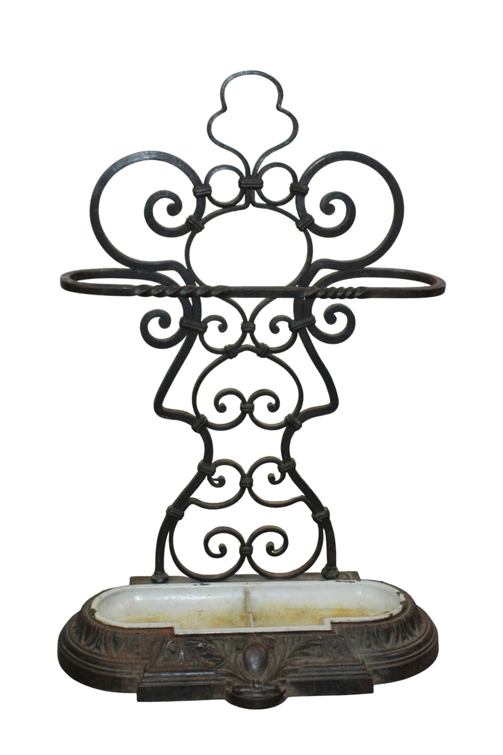 French scrolled iron umbrella stand (1 of 6)