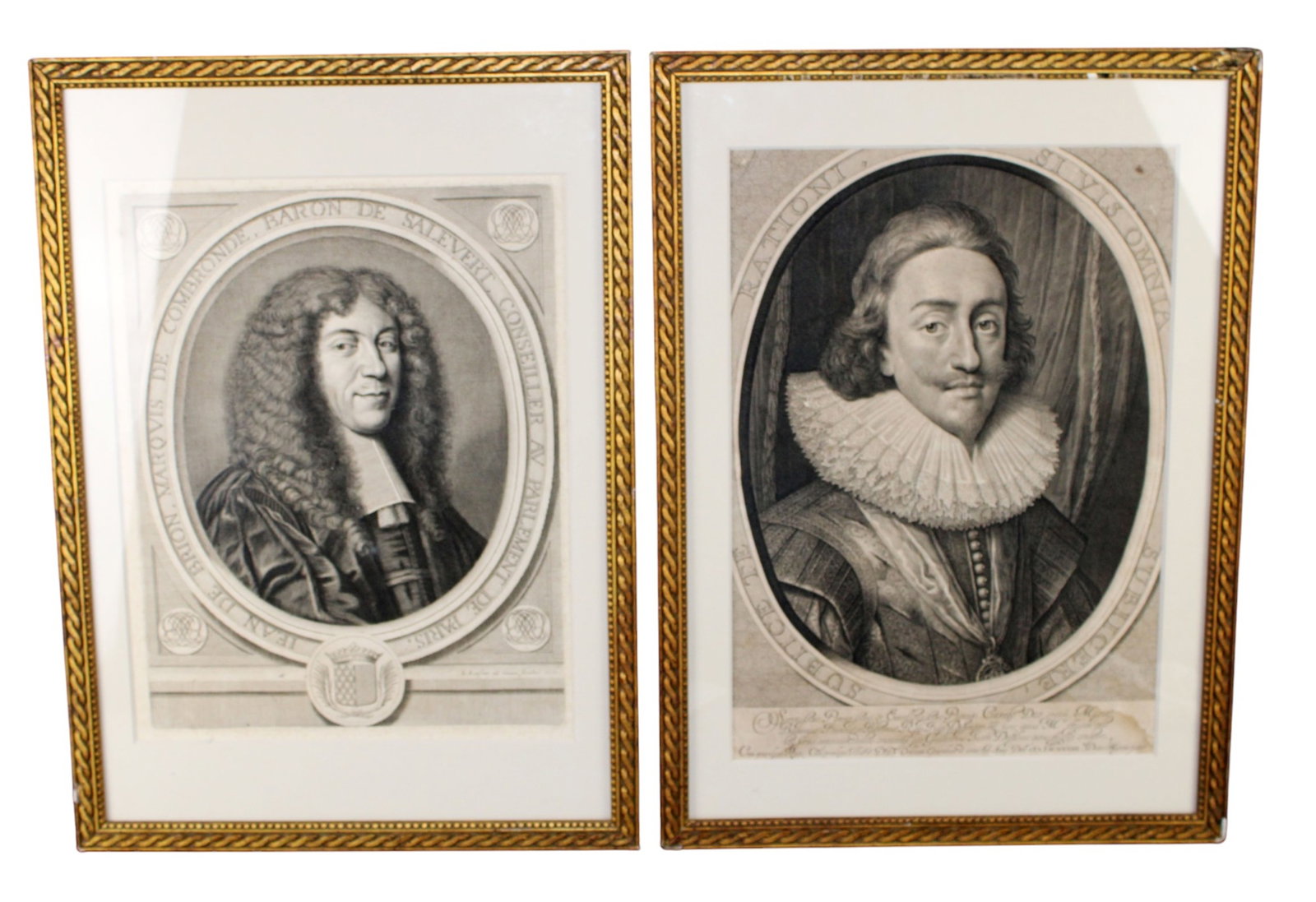 Pair of French portrait engravings (1 of 11)