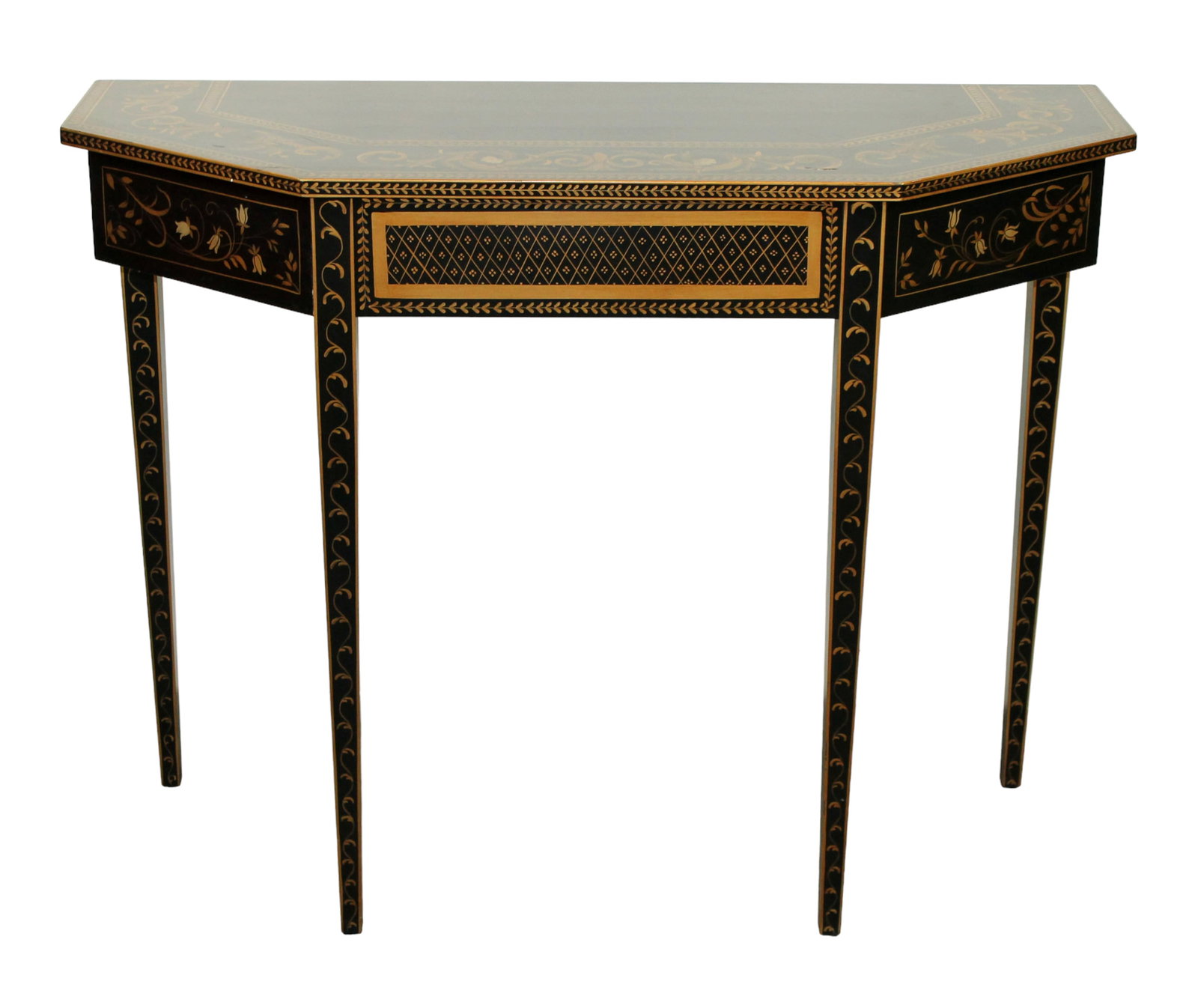 Wellington Hall console table in ebonized finish (1 of 10)