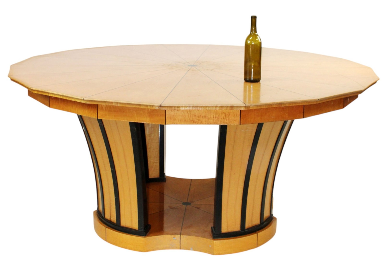 Chad Voorhees (American, b. 1954) round table in satinwood (1 of 8)